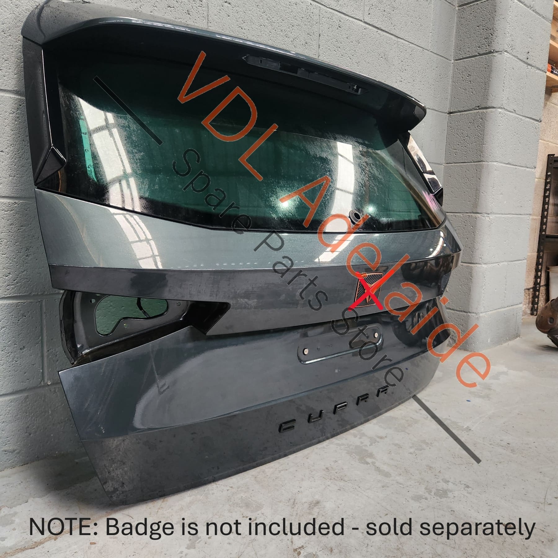 Cupra Ateca Rear Hatch Boot Trunk Door Panel Shell w Glass 9S / X6T Camouflage Green Metallic 575827023B - Image 3