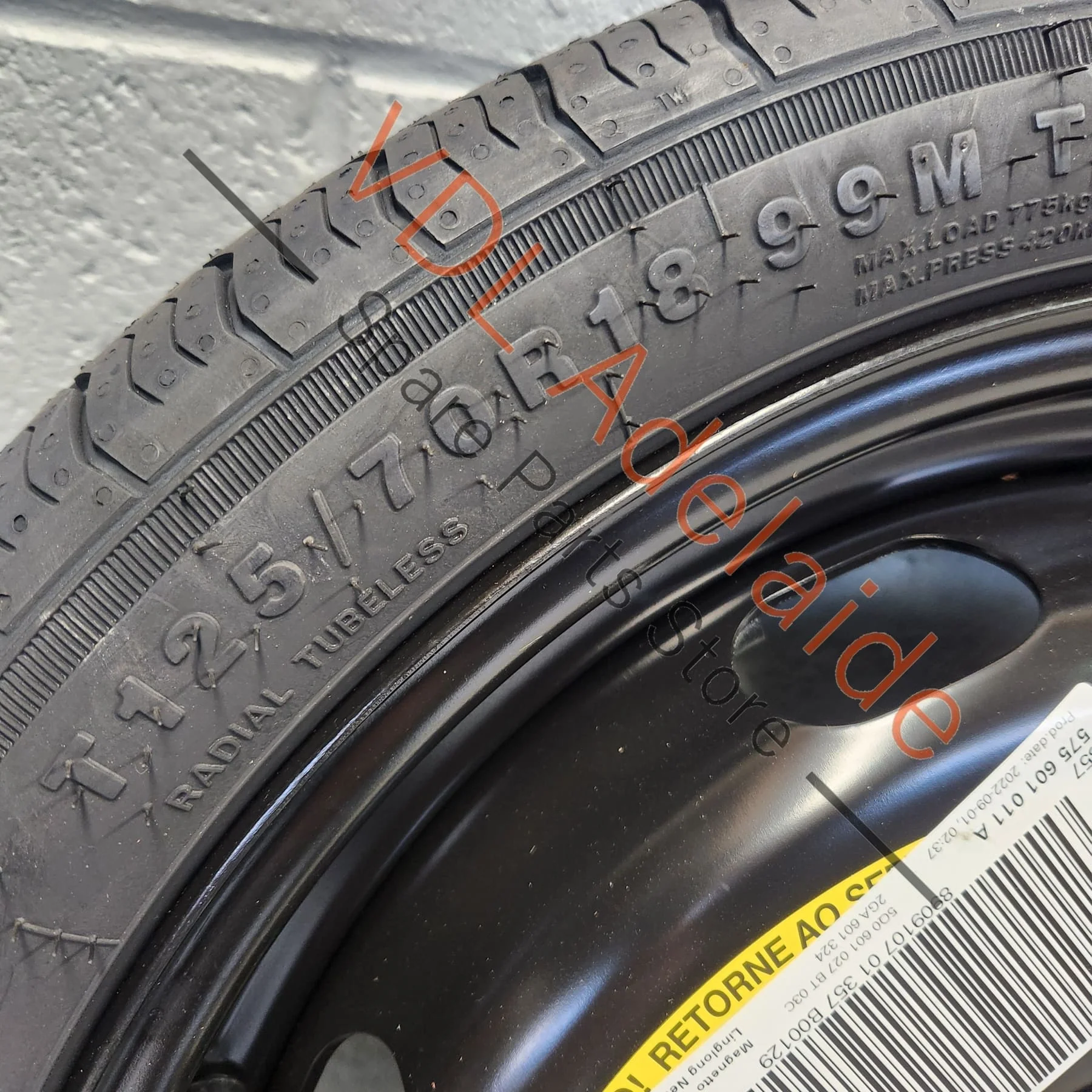 Cupra Ateca Audi Q2 VW Golf MK8 T-Roc Space Saver Spare Wheel 18x3.5 5Q0601027CT 03C - Image 4