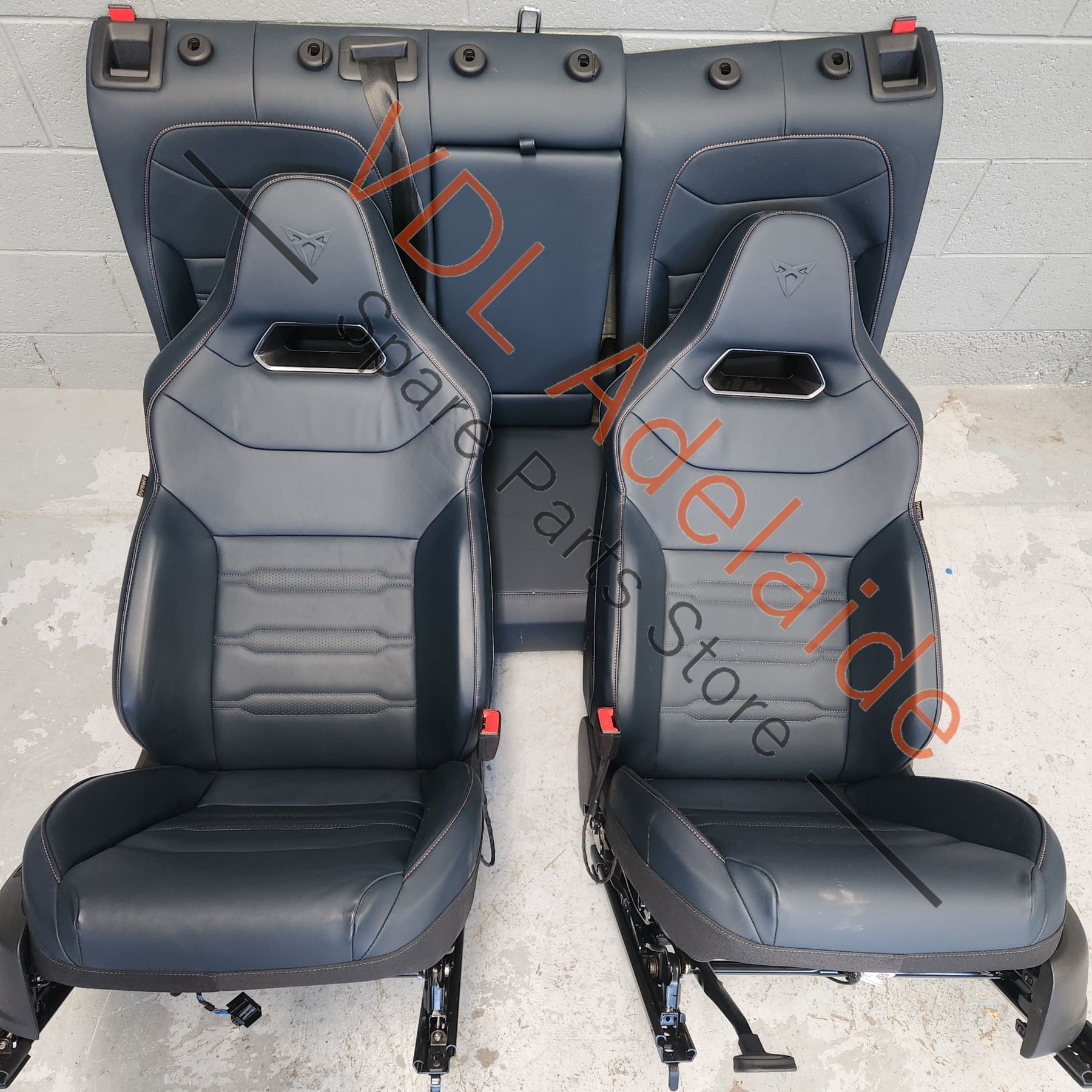 Cupra Ateca Blue Black Leather Seat Set Great for your Amarok or Caddy upgrade! - Image 2