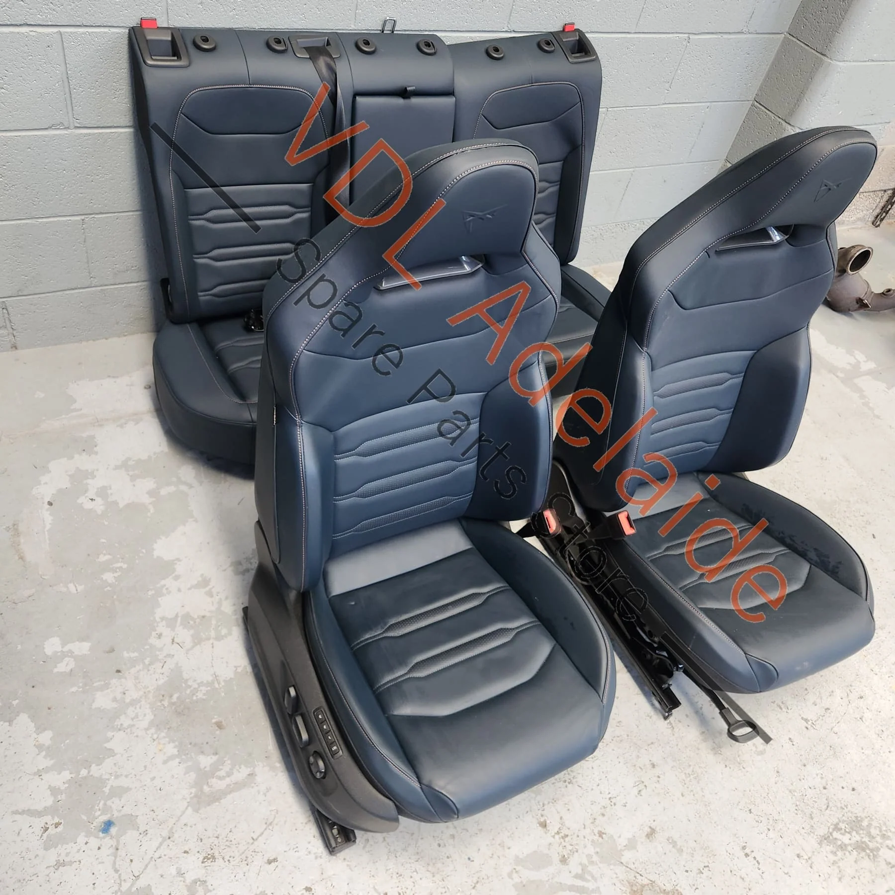 Cupra Ateca Blue Black Leather Seat Set Great for your Amarok or Caddy upgrade! - Image 4