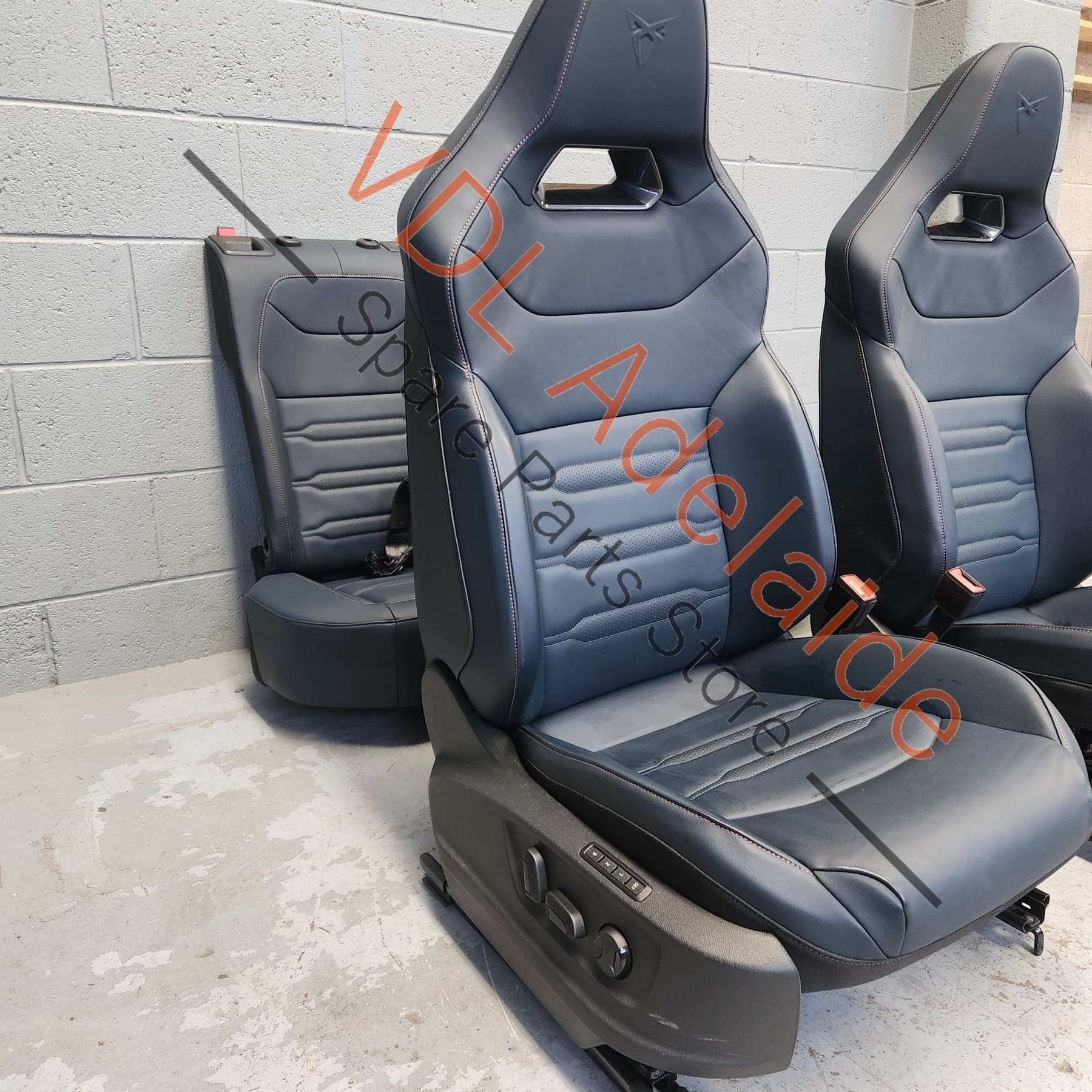 Cupra Ateca Blue Black Leather Seat Set Great for your Amarok or Caddy upgrade! - Image 5