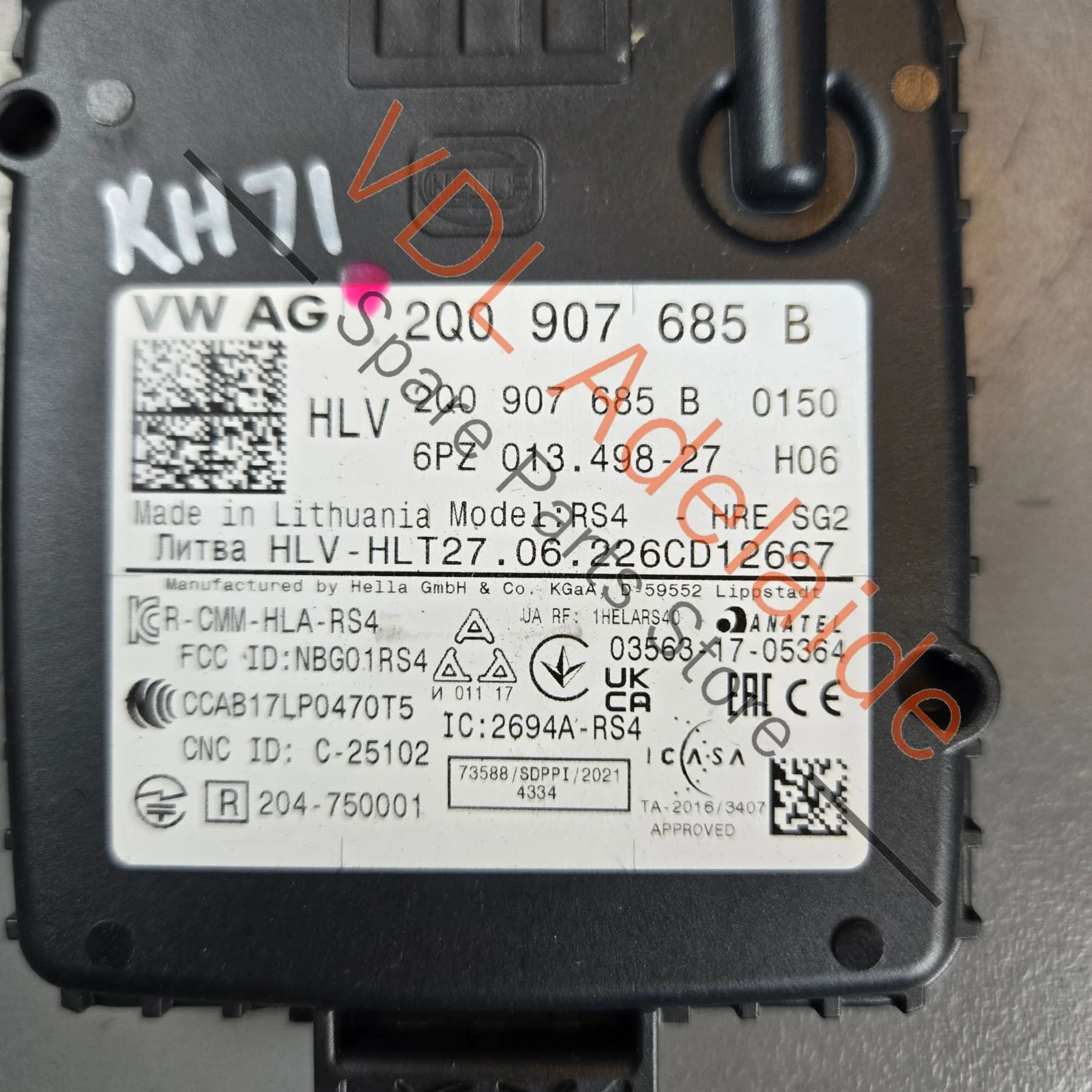 Cupra Ateca Left Rear Lane Change Assist Radar Slave Module 2Q0907685B - Image 2