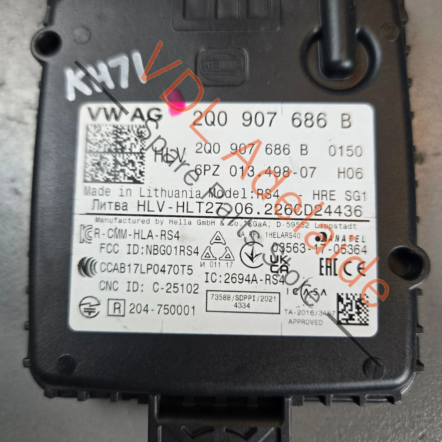 Cupra Ateca Right Rear Lane Change Assist Radar Master Module 2Q0907686B - Image 2