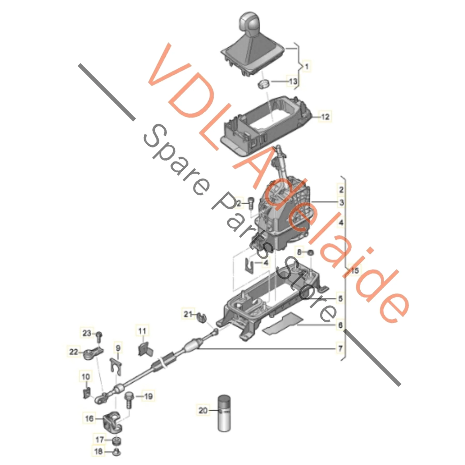 Cupra Ateca Audi Q2 GA Automatic Gear Selector Gearshift Linkage Lever Mechanism 5Q2713023CF 5Q2713025CA - Image 3