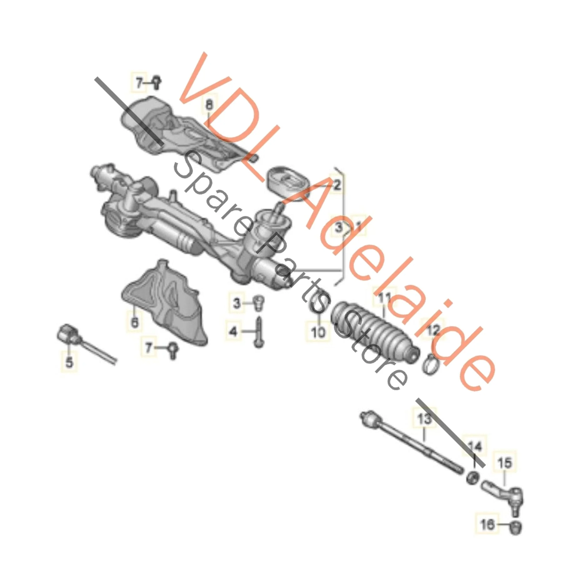 VW Arteon Audi Q2 Cupra Ateca Electric Power Steering Rack 5Q2423056M 3Q2423053R - Image 2