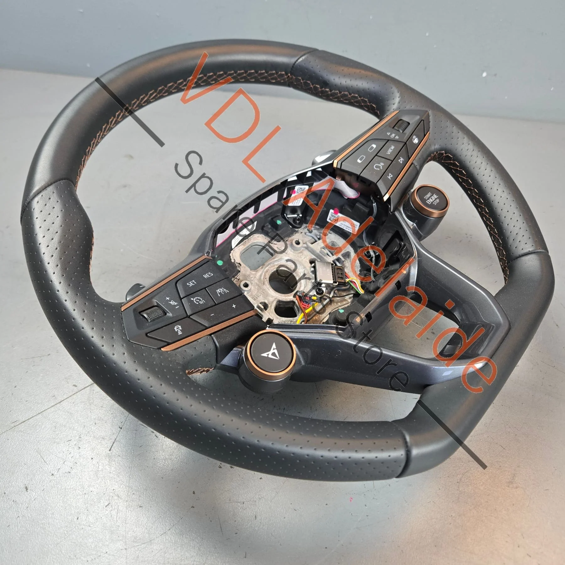 Cupra Leather Sport Flat Bottom Steering Wheel with Multifunction button set 5FA419091FT XEY - Image 7