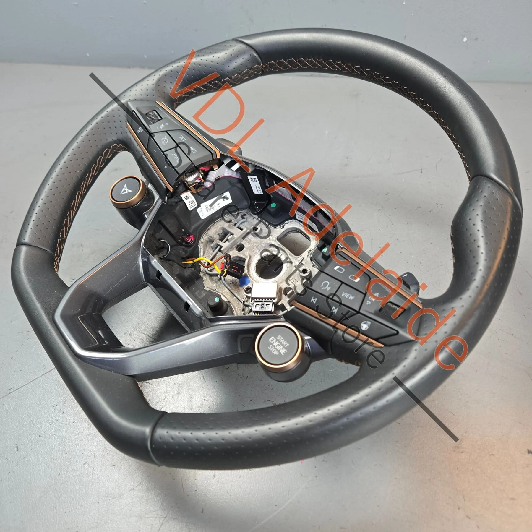 Cupra Leather Sport Flat Bottom Steering Wheel with Multifunction button set 5FA419091FT XEY - Image 8
