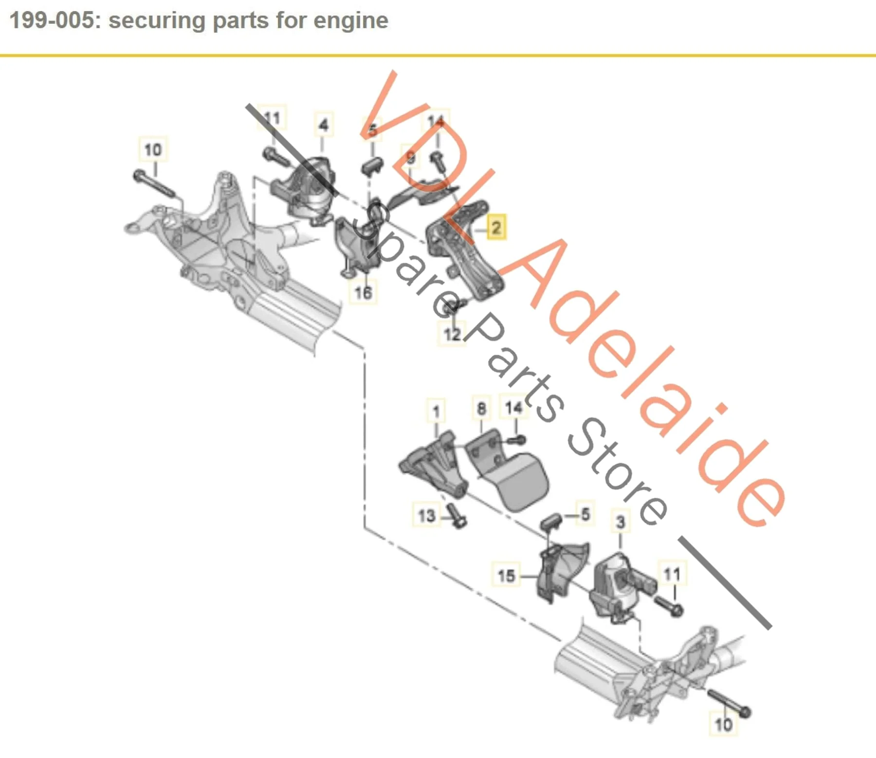 Audi A4 B8 Right Side Aluminium Engine Support Bracket 8K0199308CH - Image 2