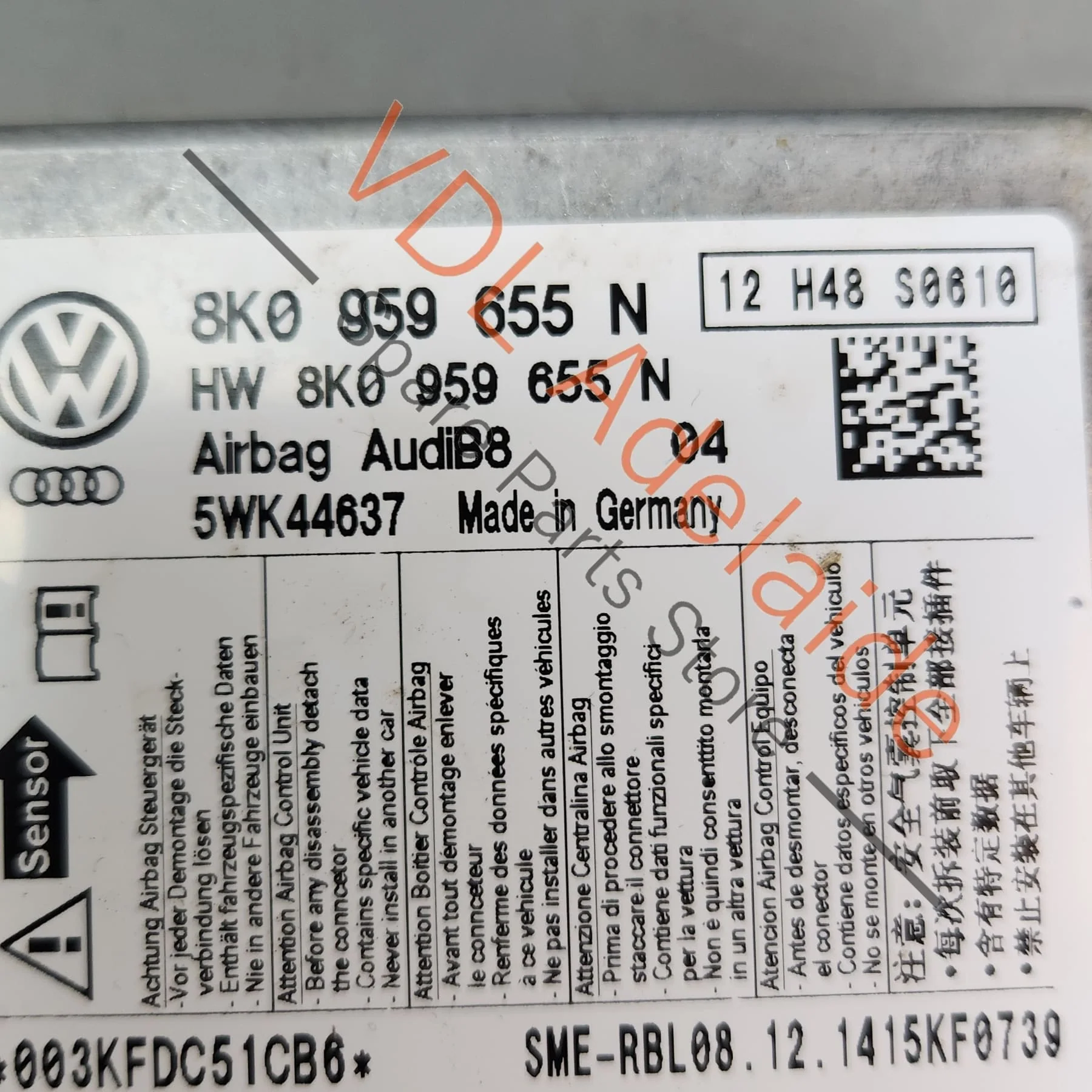 Audi A4 B8 8K Control Unit Module for Airbag 8K0959655N - Image 5
