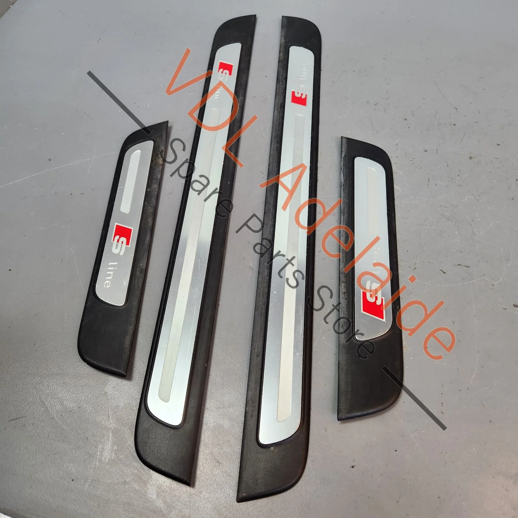 Audi A4 B8 8K Set of 4dr Door Sill Trim Scuff Panel Covers "S Line"