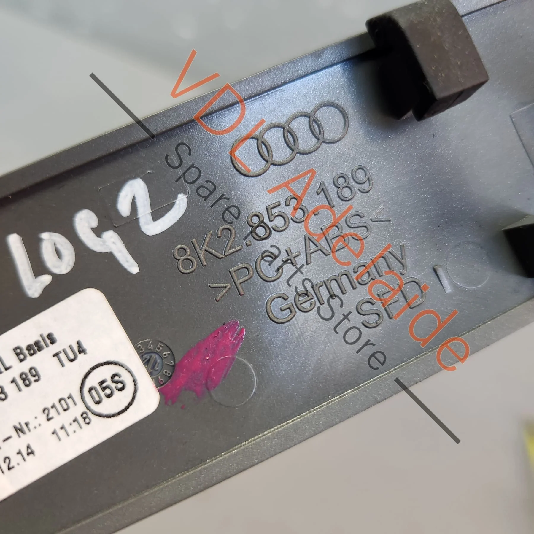Audi A4 B8 8K Interior Dash Dashboard Trim Inlay RHD Steel Grey 8K2853189 - Image 10