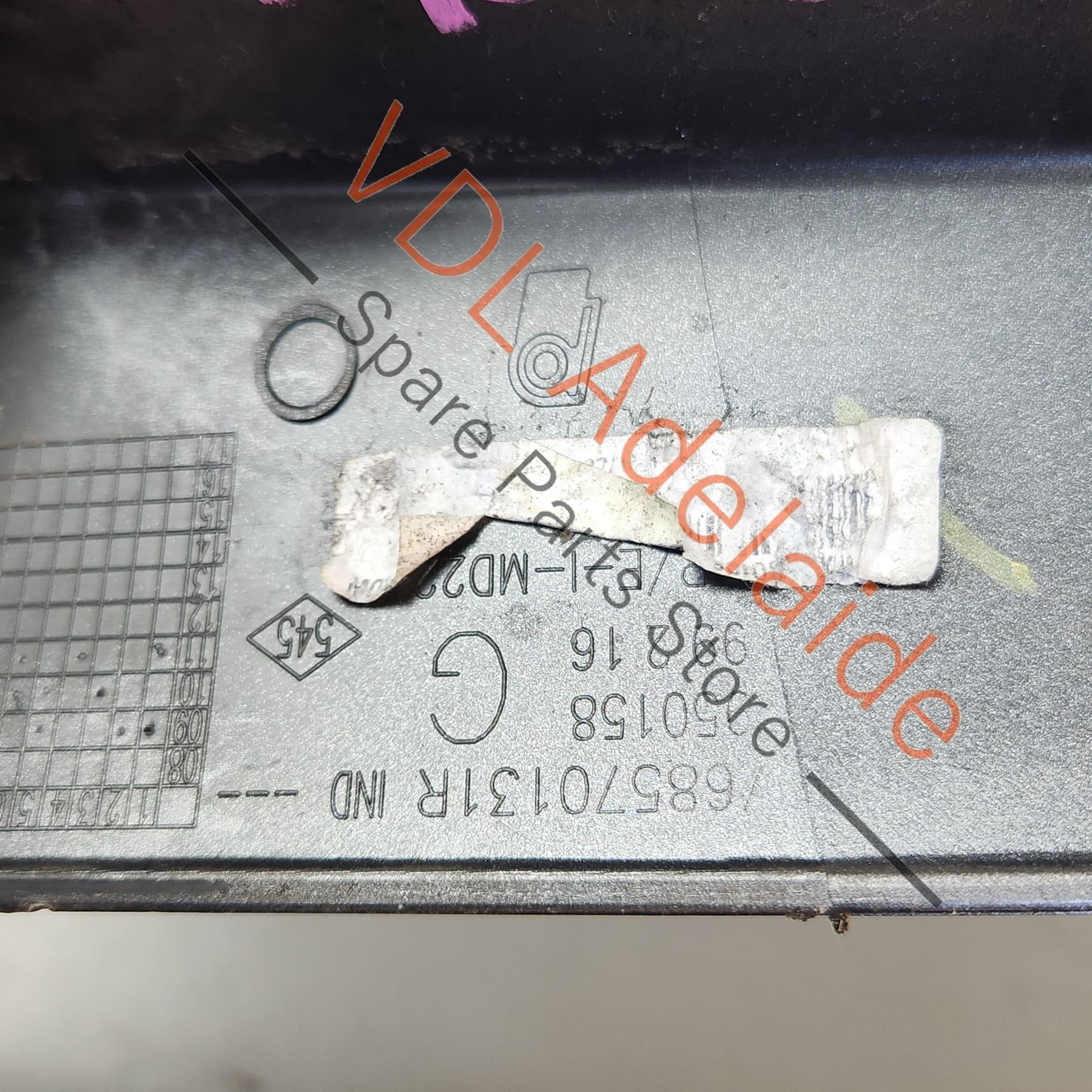 Renault Megane Left Side Rear Exterior Body Molding 768579138R 768570131R Oyster Grey - Image 3