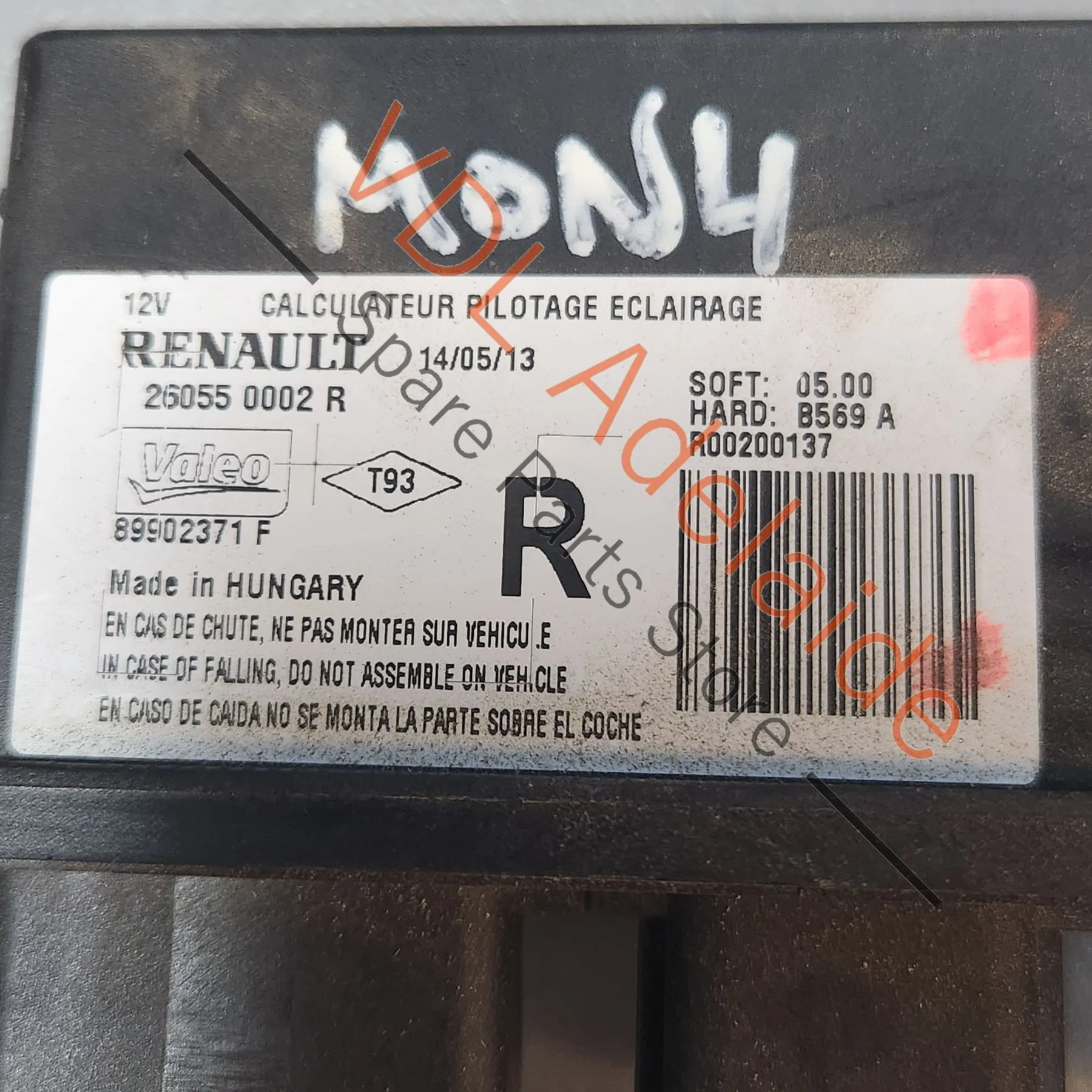 Renault Megane RS Xenon Light Control ECU Module 260550002R - Image 5