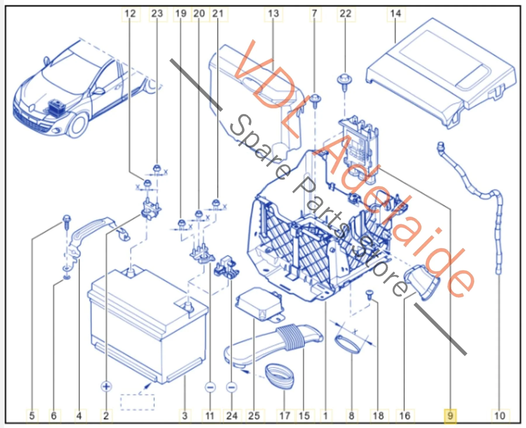 Renault Main Battery Control Unit Circuit Breaker Fuse 243800010R 243800005R - Image 2