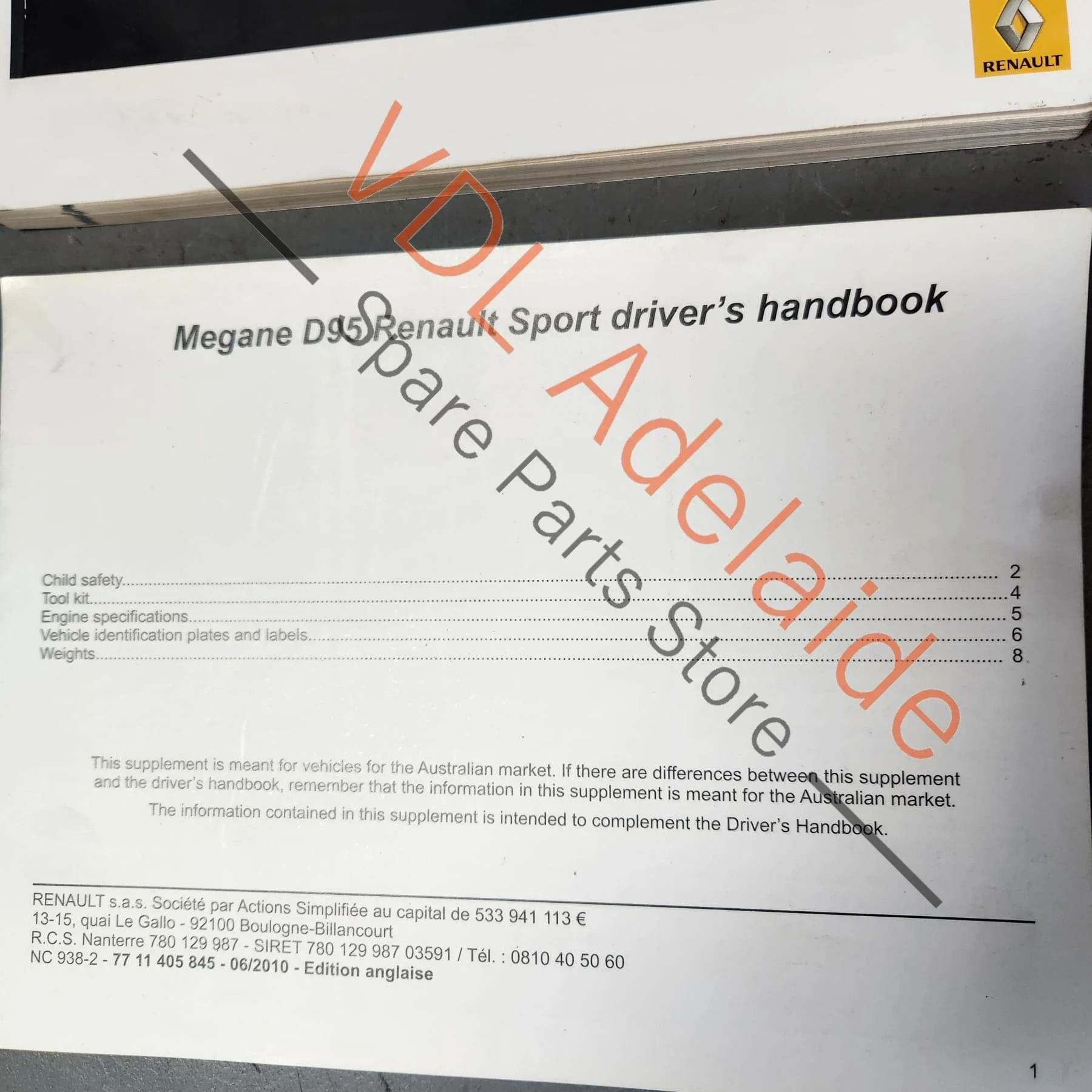 Renault Megane 3 RS Set of Owners Books Manuals Handbook with Folder - Image 5