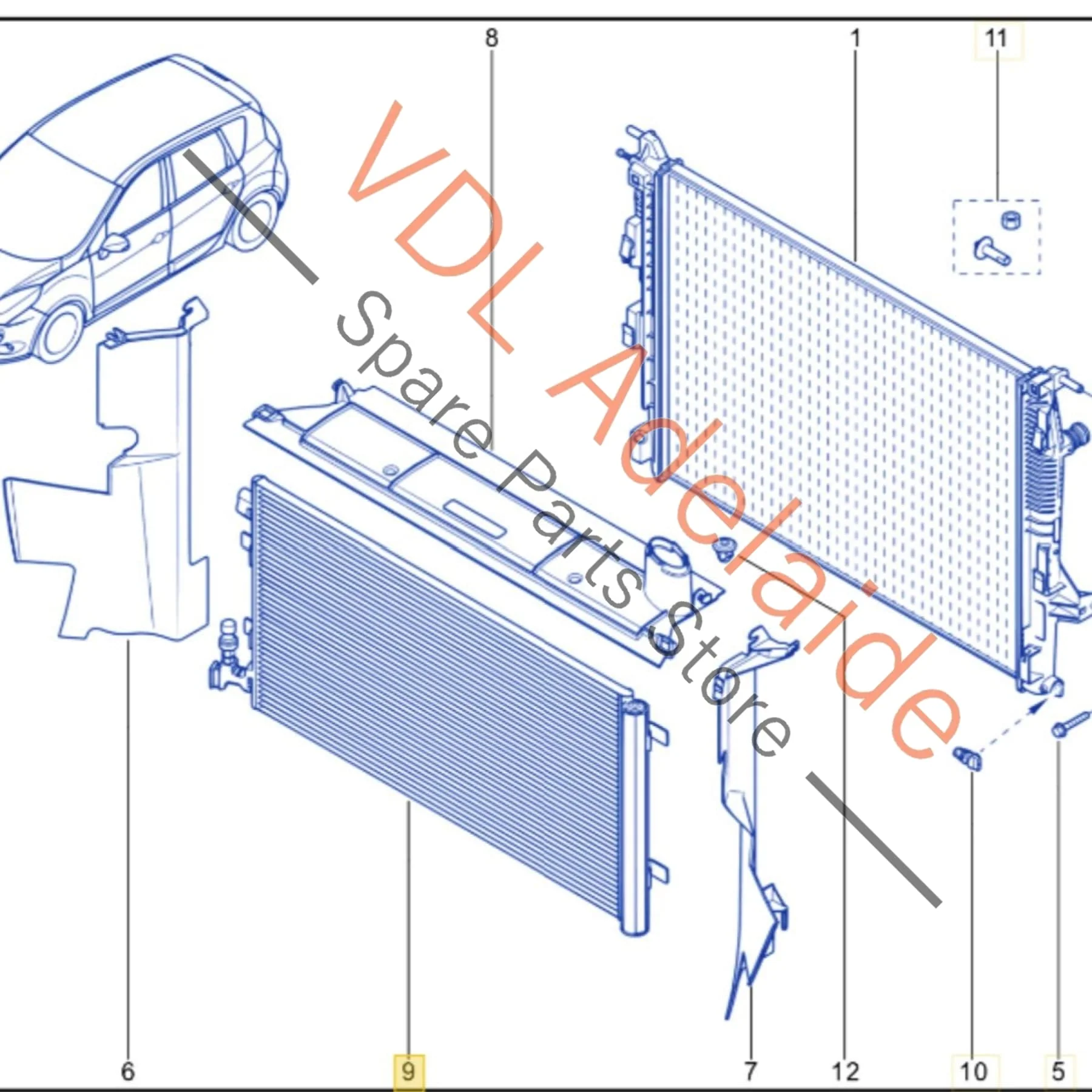 Renault Megane 3 RS250 265 275 AC Condenser 921003293R 921000294R - Image 2
