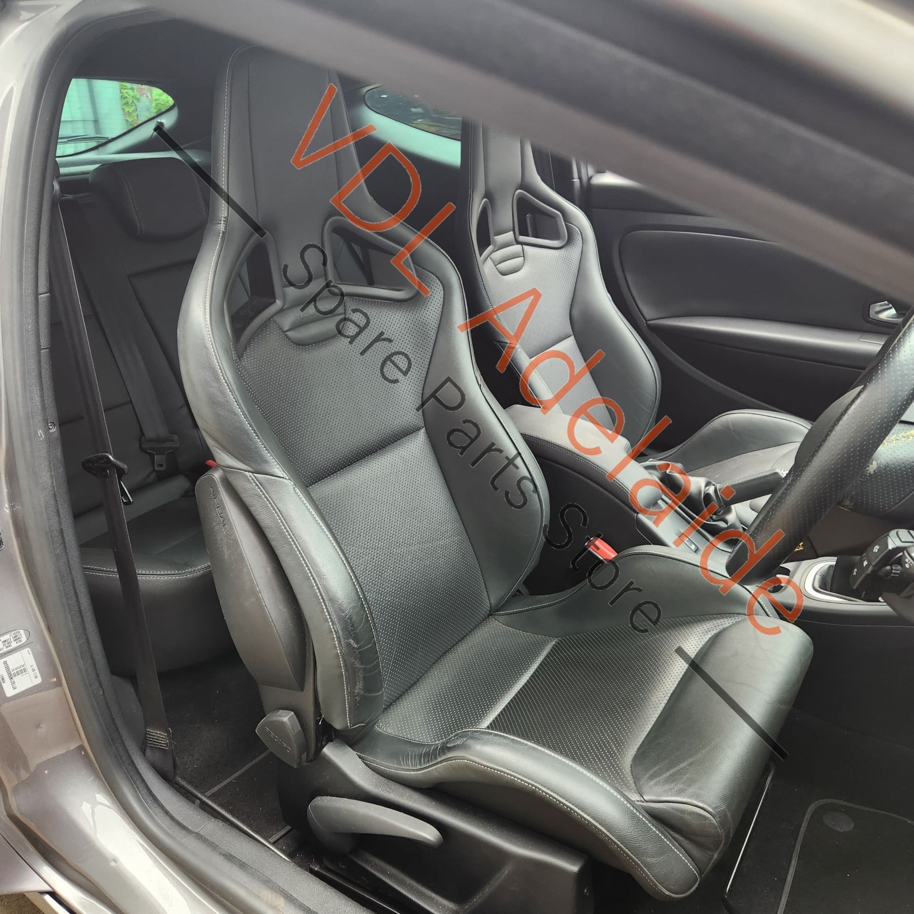 Renault Megane 3 Rear Seat Left or Right Side Headrest 864300022R Leather white stitch - Image 8