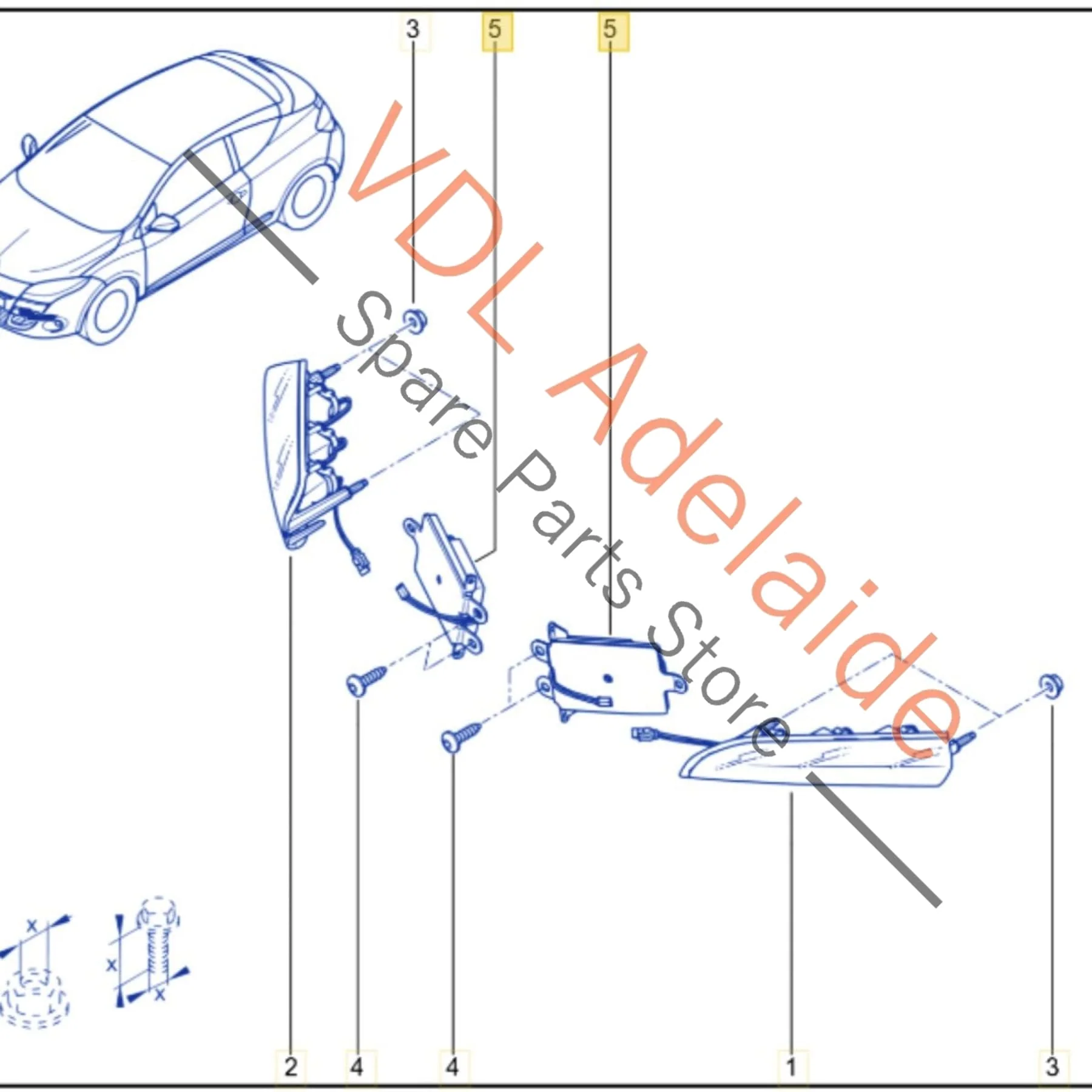 Renault Megane 3 RS250 RS265 Front DRL Daytime Running Light Power Module 262319157R - Image 2