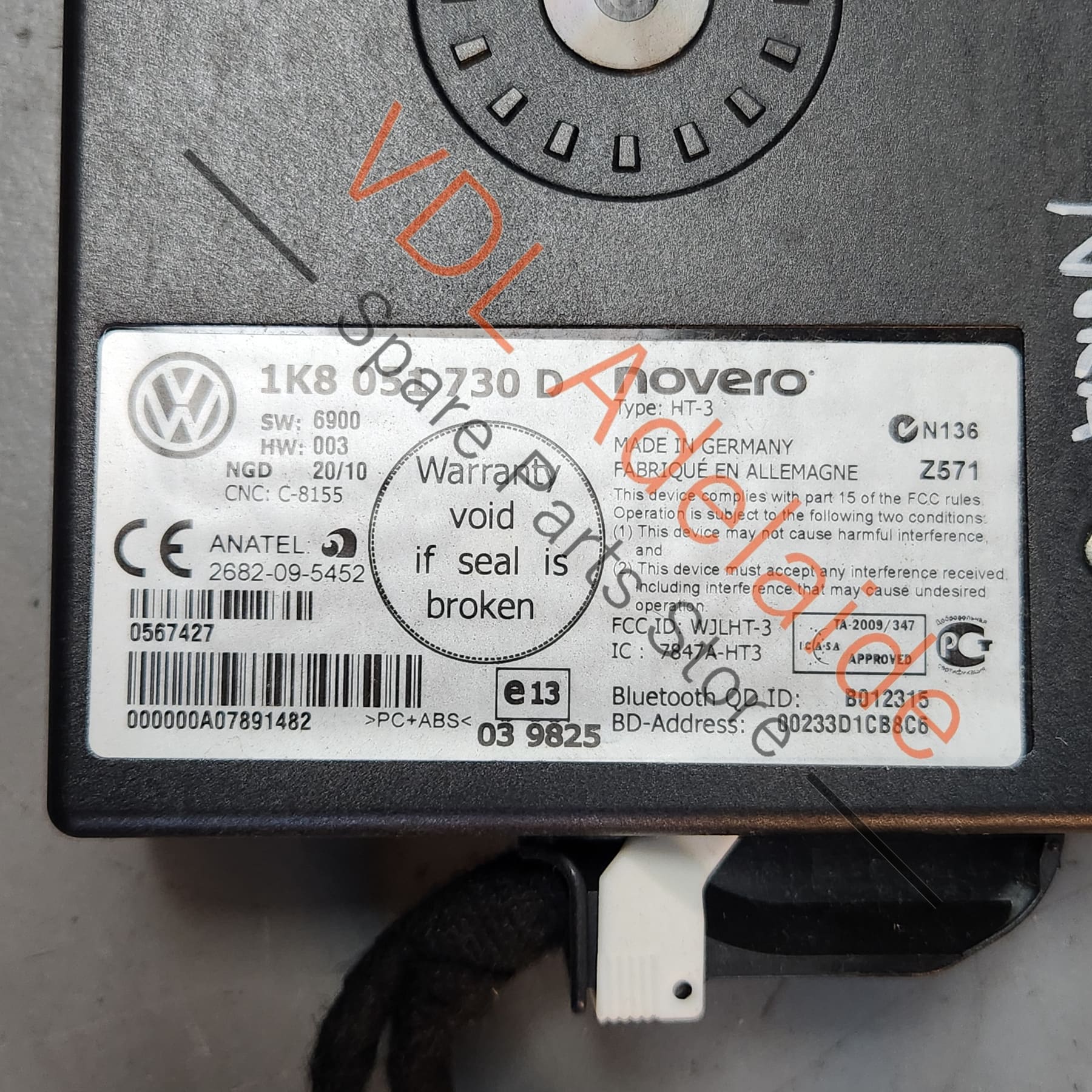 VW Genuine Bluetooth Upgrade Module 1K8051730D with Wiring Harness - Image 6