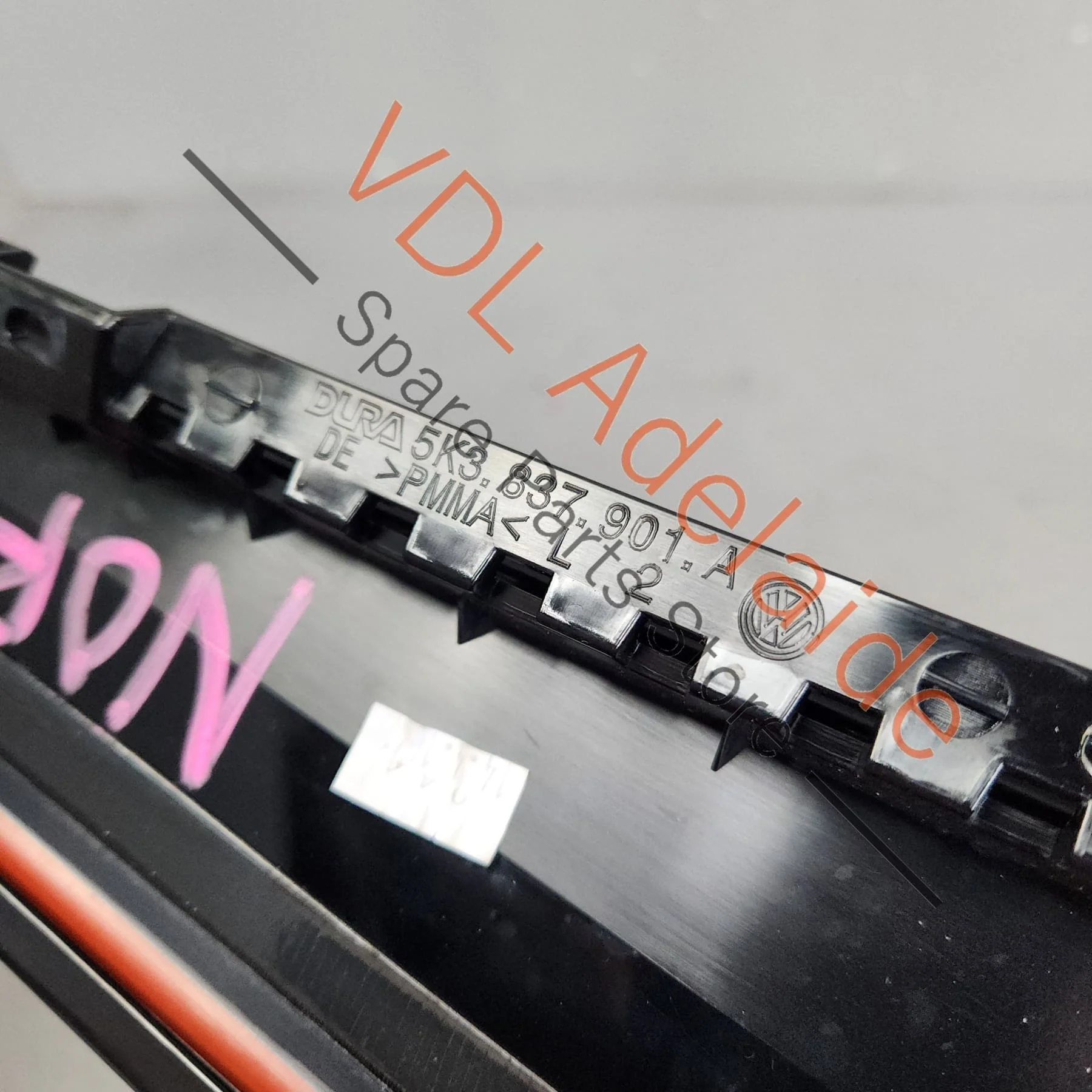 VW Golf MK6 Front Left B Pillar Exterior Trim Molding 3dr Hatch 5K3837901A 041 - Image 5