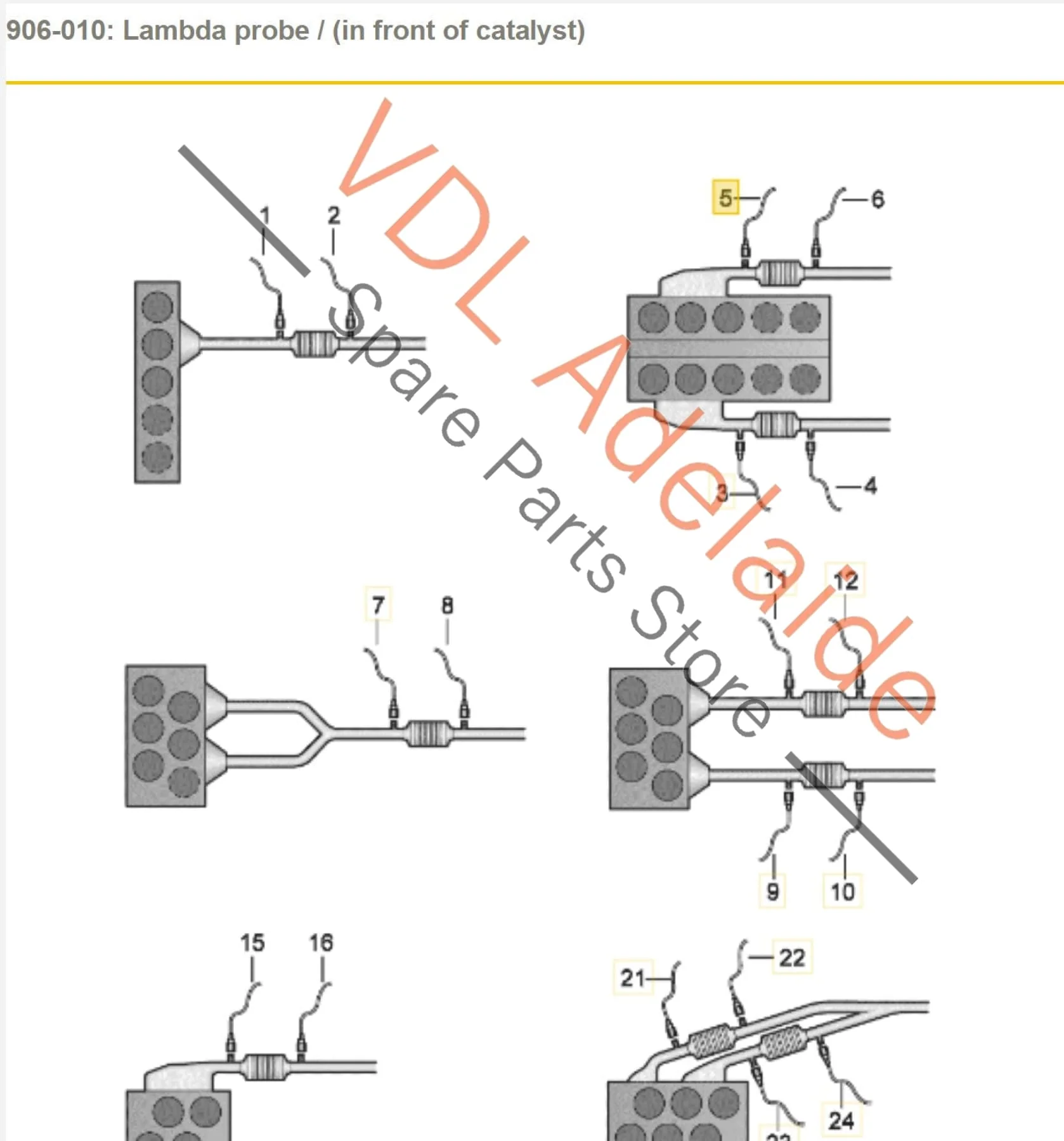 VW Touareg 7L Oxygen Sensor Lambda Probe 07Z906262F - Image 2