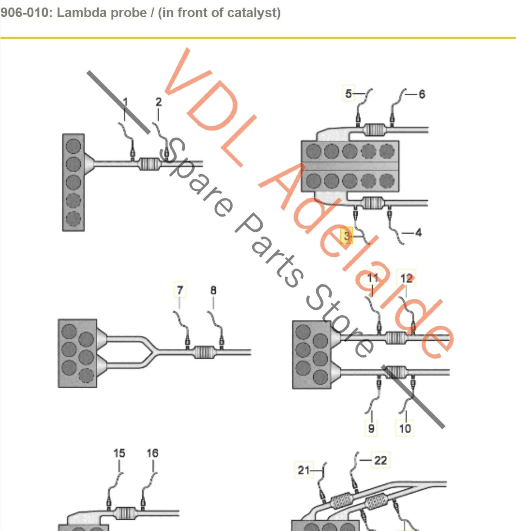 VW Touareg 7L Oxygen Sensor Lambda Probe 07Z906262G - Image 2