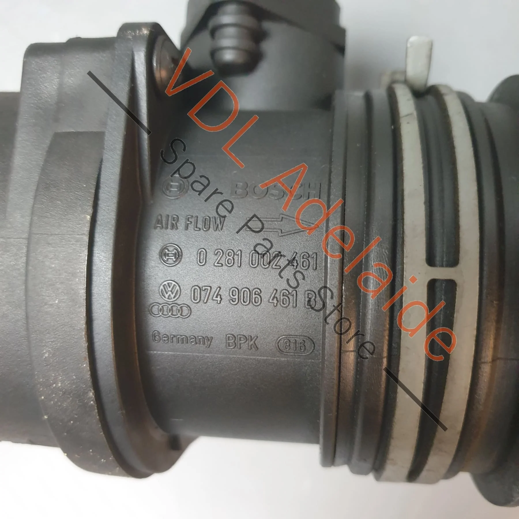 VW Touareg 7L 5.0L Air Filter Right Intake Pipe & MAF Sensor 074906461B - Image 3