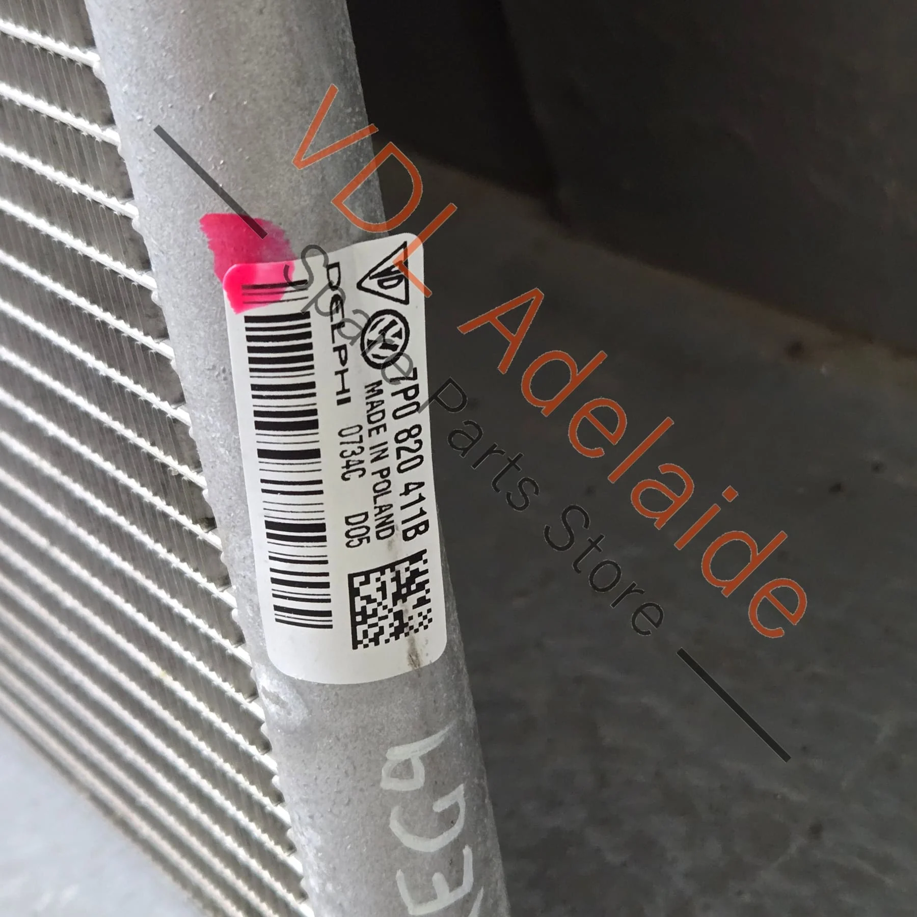 VW Touareg 7P AC Condenser Radiator 7P0820411B 7P0820411A - Image 2