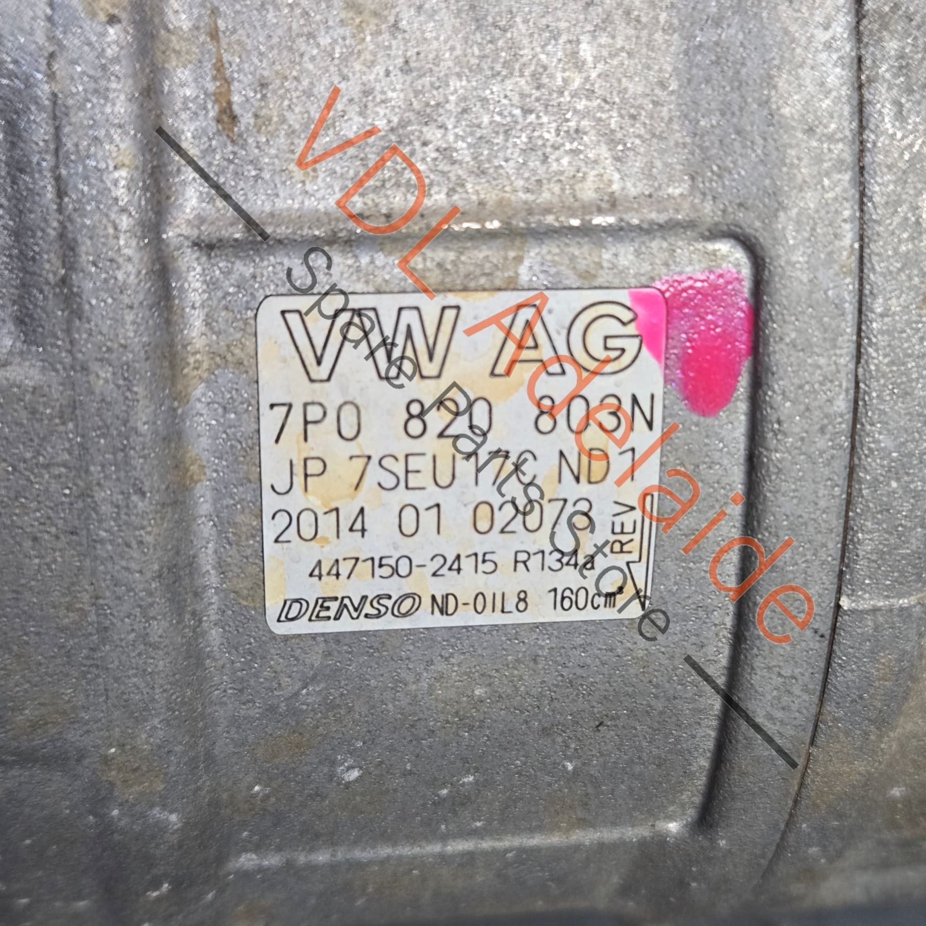 VW Touareg 7P A/C AC Compressor Denso 7P0820803N - Image 2