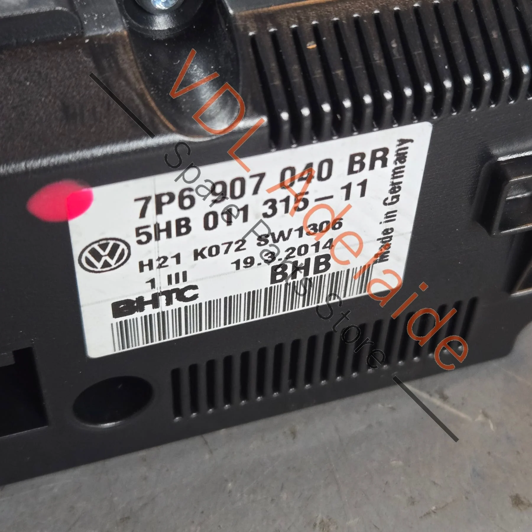 VW Touareg 7P Climate Aircon AC Switch Control Panel 7P6907040BR - Image 2