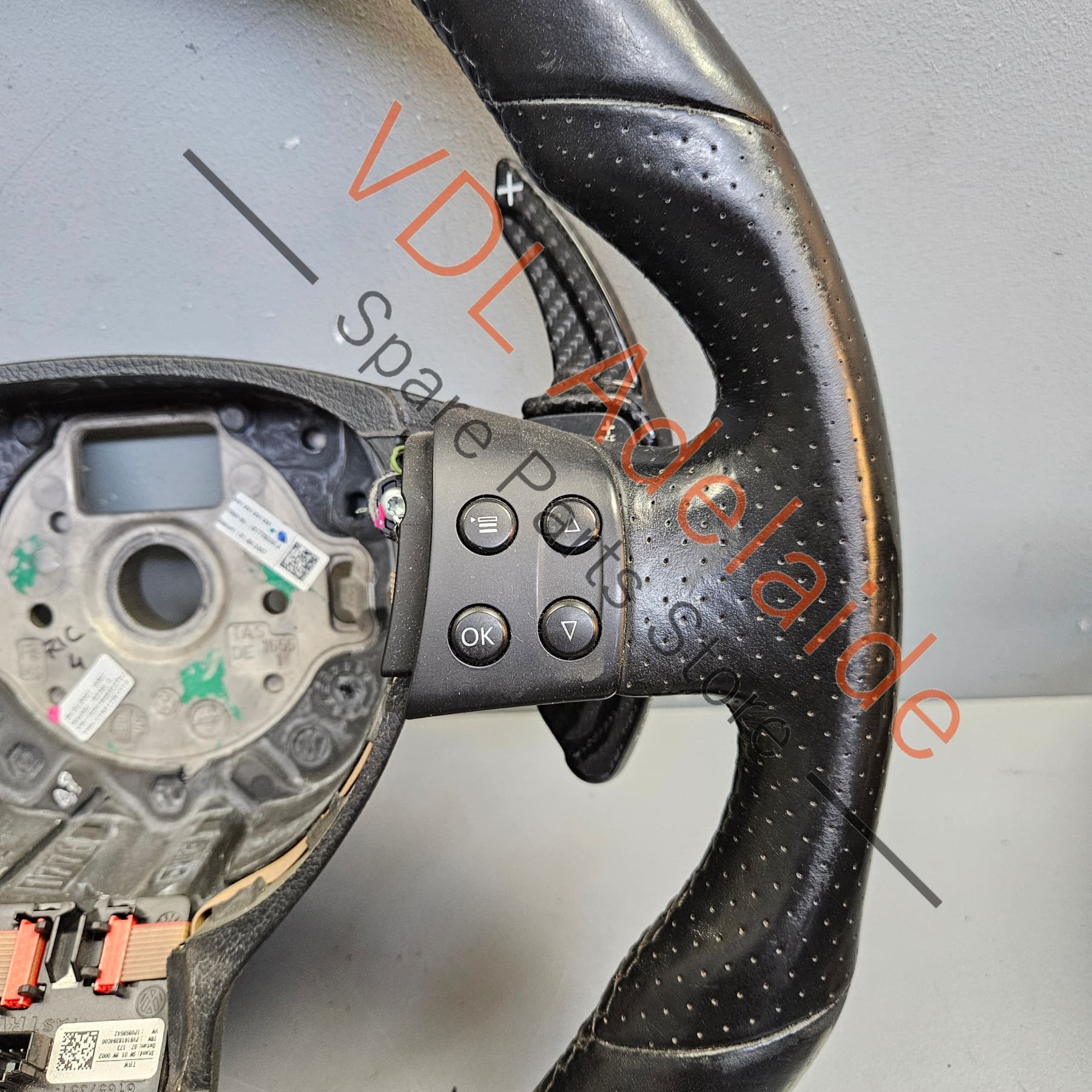 VW Golf Mk5 R32 Steering Wheel Flat Bottom Leather Multifunction 1K0419091GT TVJ - Image 3