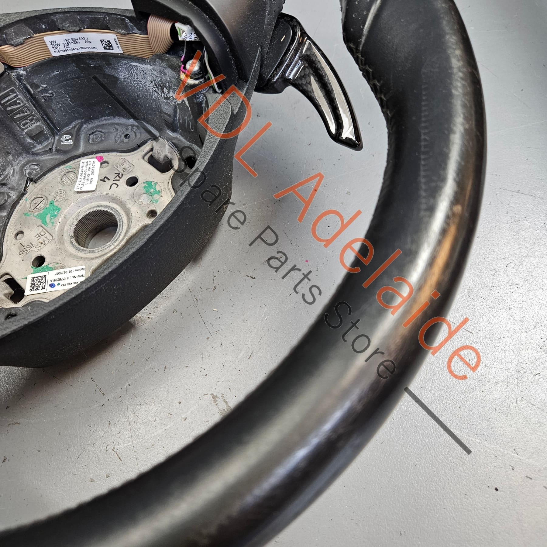 VW Golf Mk5 R32 Steering Wheel Flat Bottom Leather Multifunction 1K0419091GT TVJ - Image 9