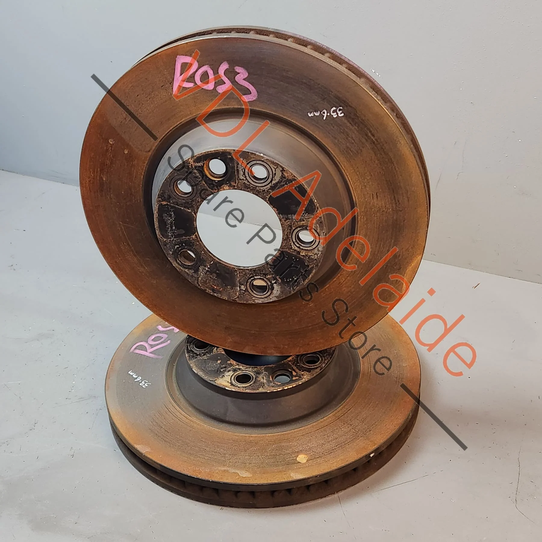 Audi Q7 350mm x 34mm Front Brake Rotor Set Pair 7L8615301 7L8615302