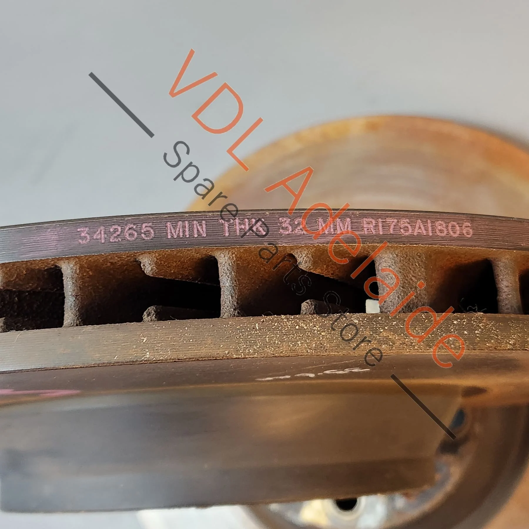 Audi Q7 350mm x 34mm Front Brake Rotor Set Pair 7L8615301 7L8615302 - Image 2