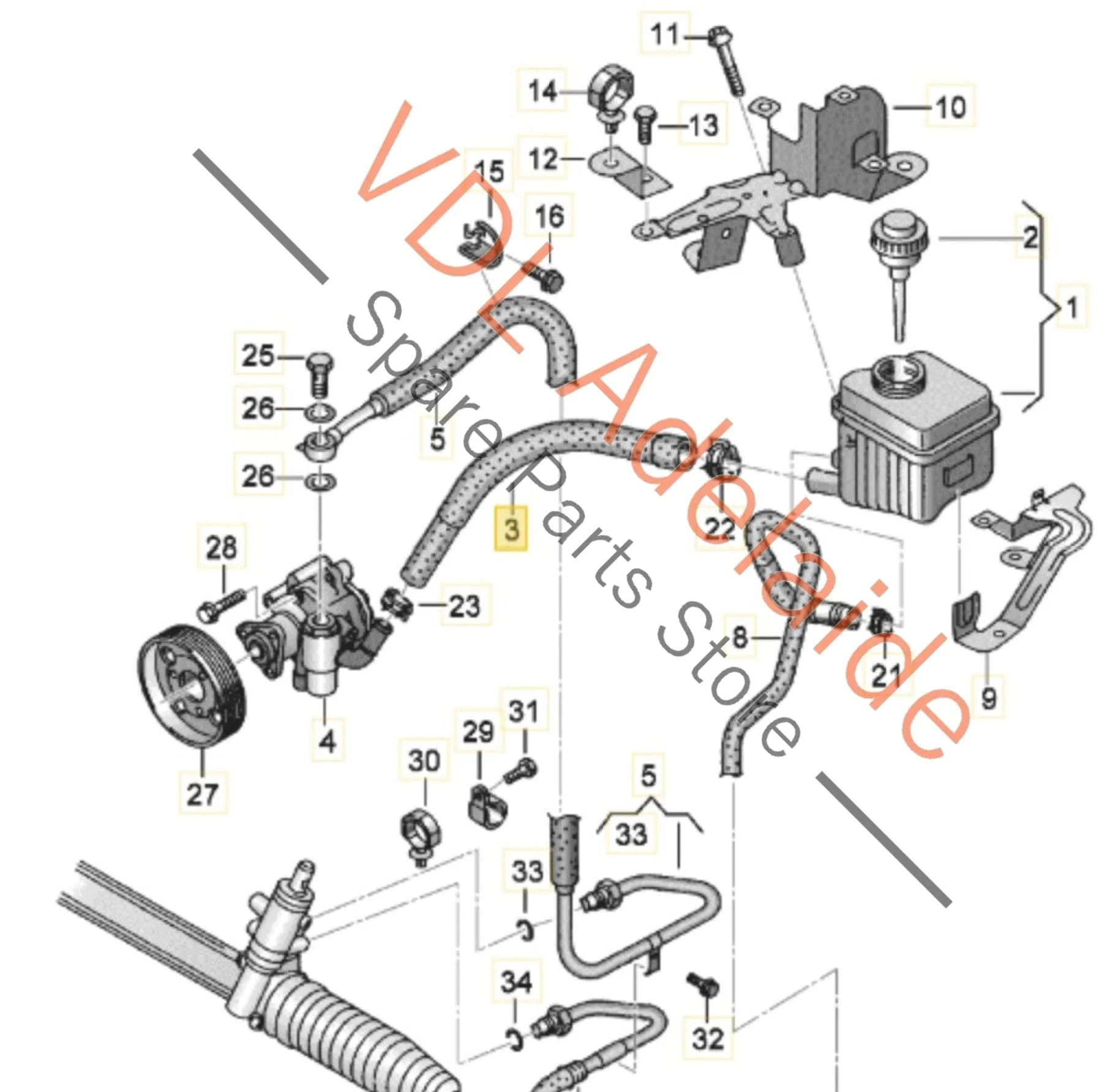 Audi Q7 Brake Hose Pipe 7L8422889AA 7L8422889AB - Image 4