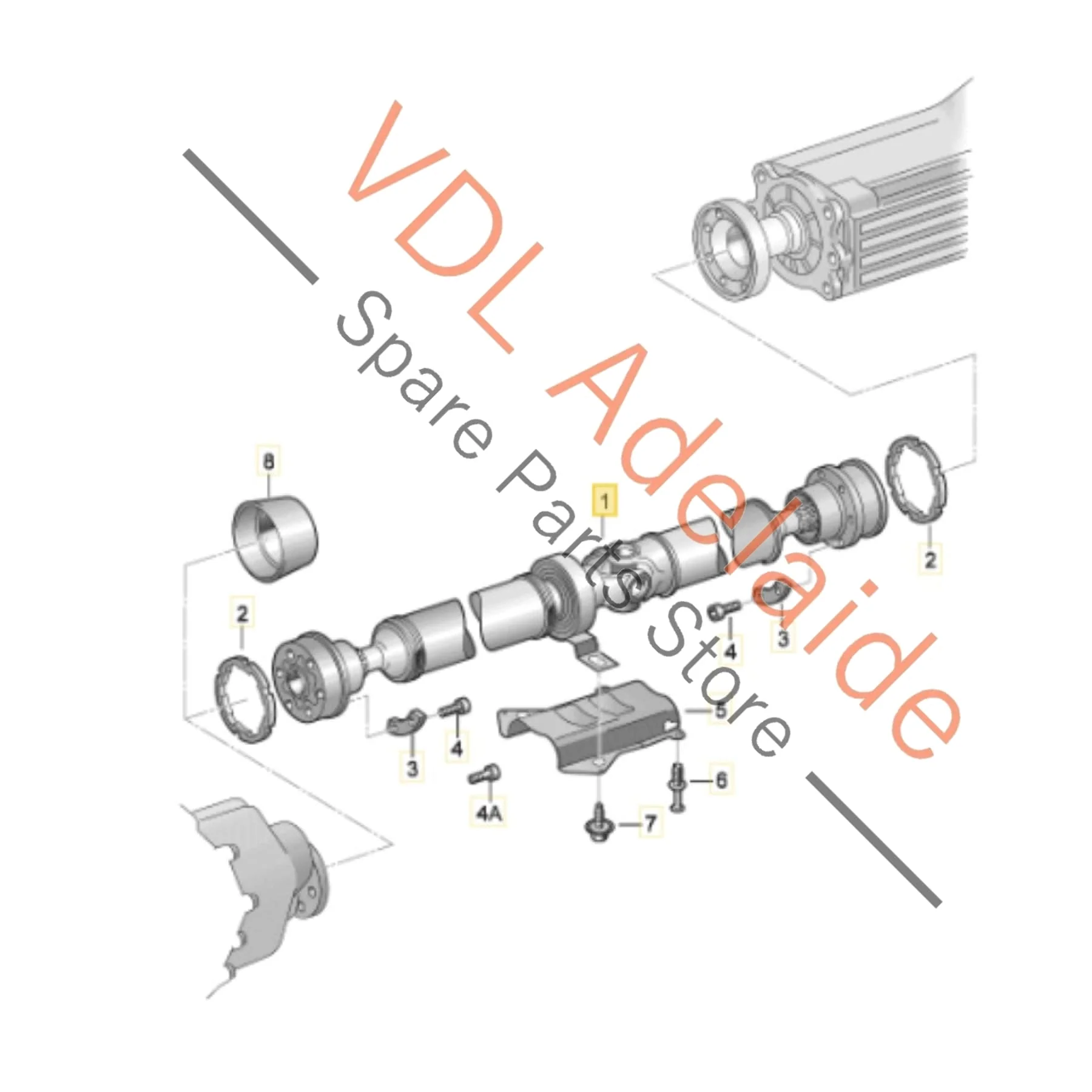 Audi R8 V10 Cardan Propeller Tail Shaft 420521101C 420521101E - Image 2