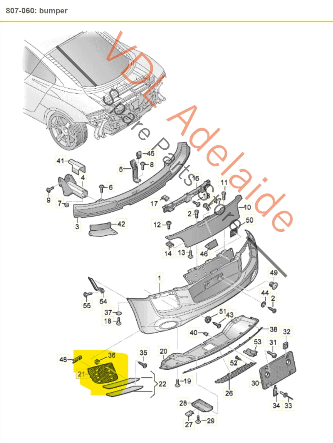 Audi R8 42 Rear Right RHS Bumper Lower Grille Vent Trim Insert 420807697B - Image 2