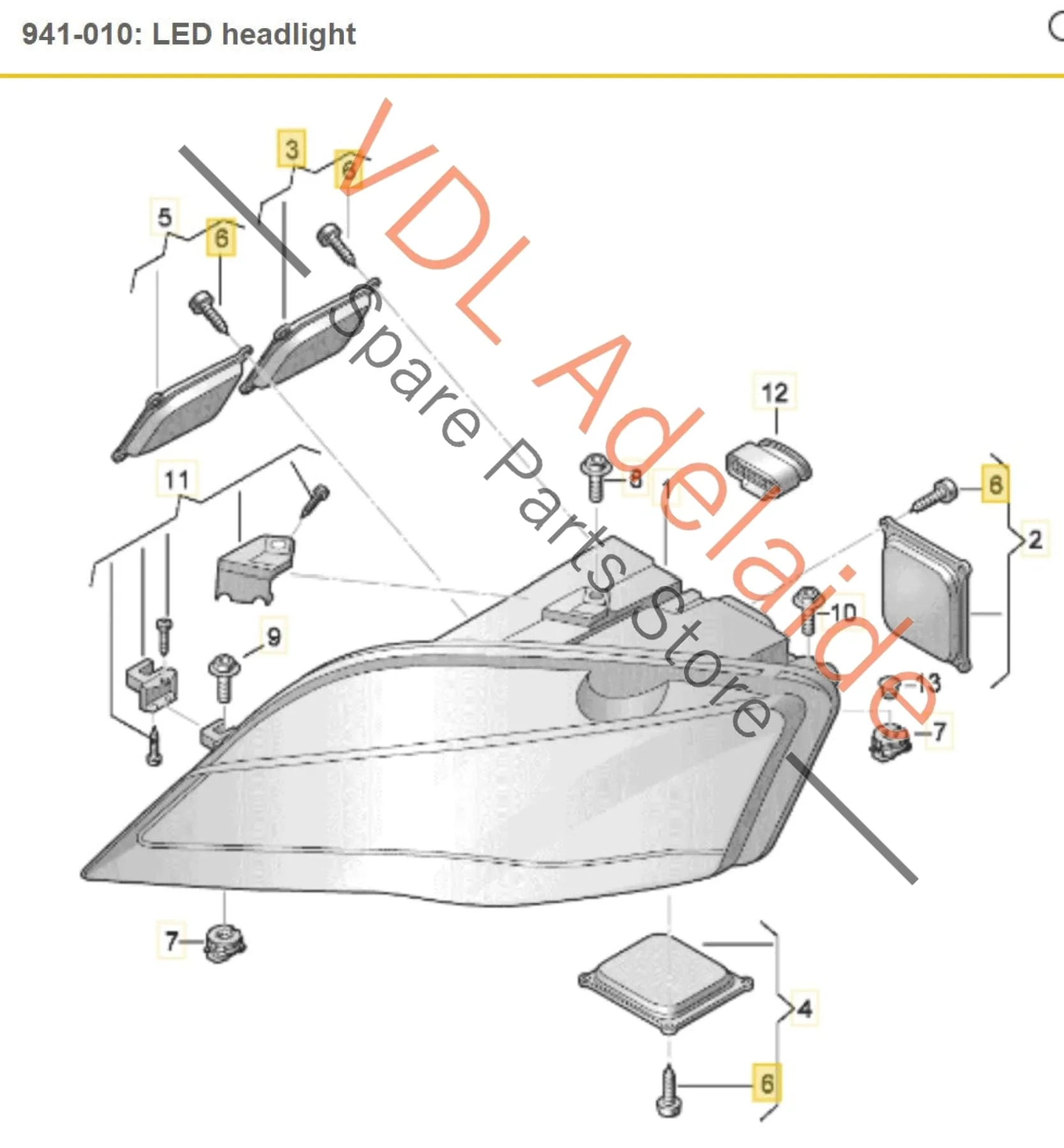 Audi R8 42 Ballast Power Control Module for Main Beam LED Headlight 420907472B - Image 2