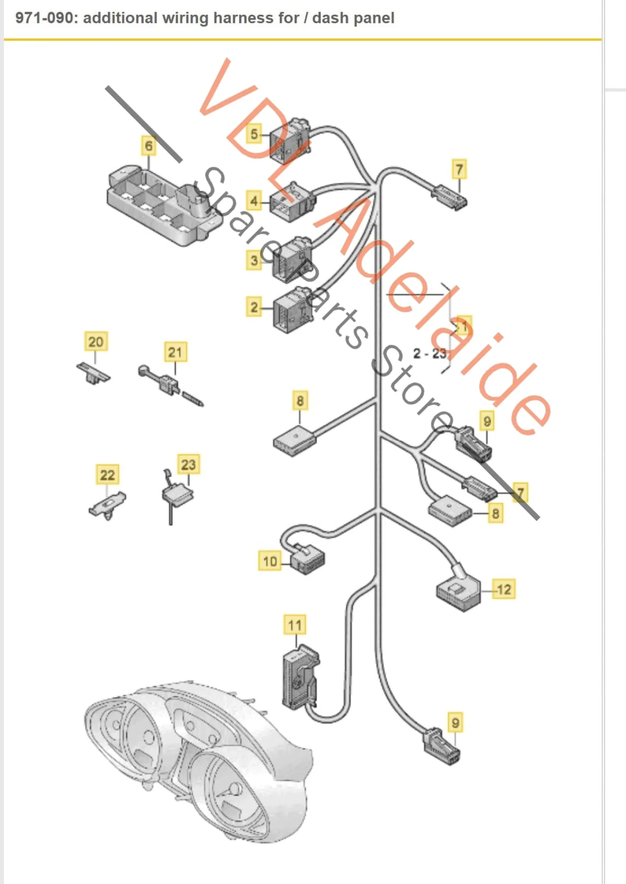 Audi R8 42 Wiring Harness Cable for Dash Dashboard RHD 424971277G - Image 2
