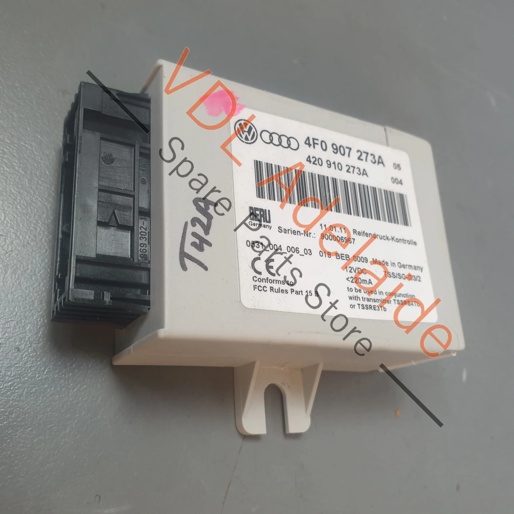 Audi R8 42 Tyre Pressure Control Monitoring Unit Module TPMS 4F0907273A 420910273A