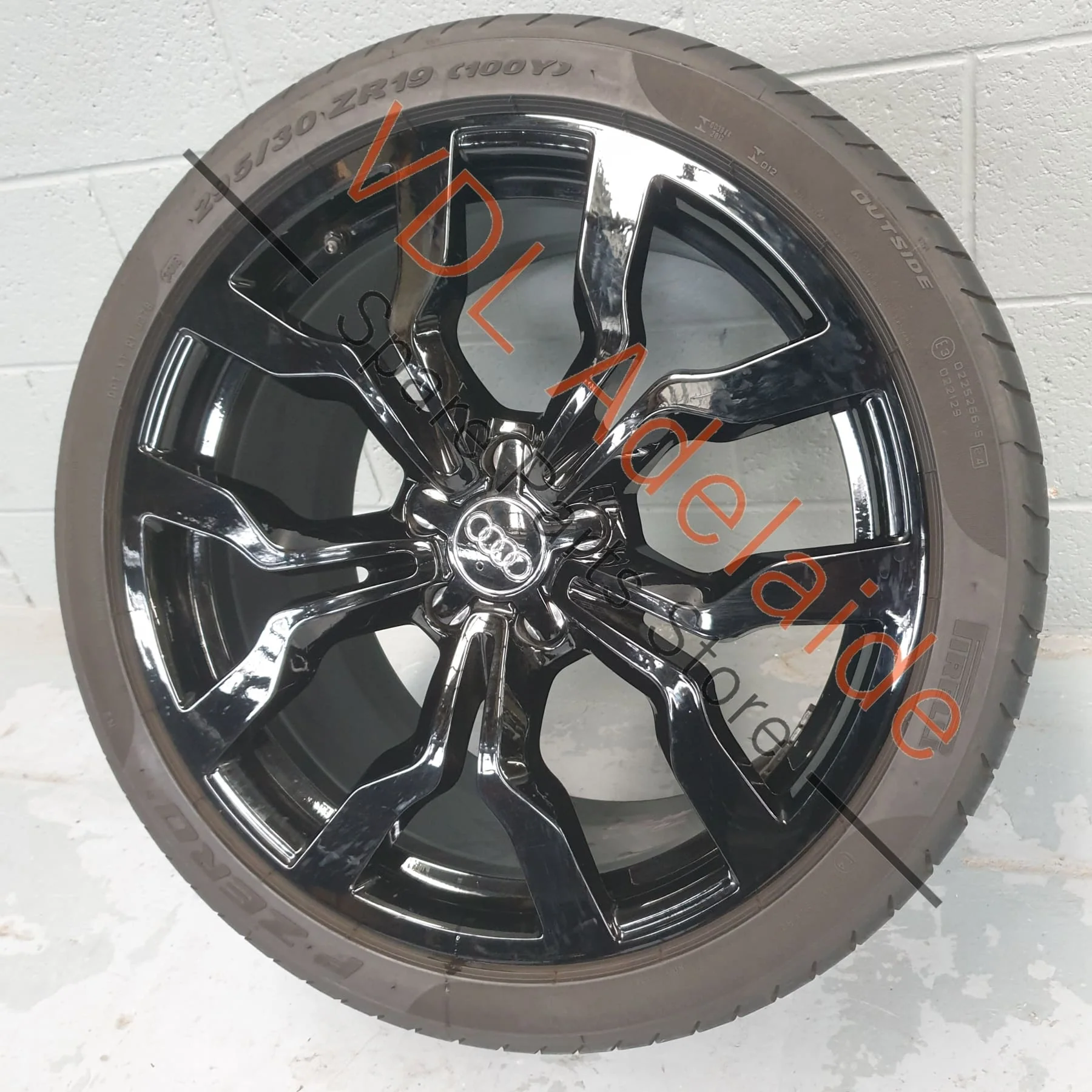1x Audi R8 Genuine 19 x 8.5 Front Alloy Wheel 10 Spoke Y Design Gloss Black 420601025AK - Image 4