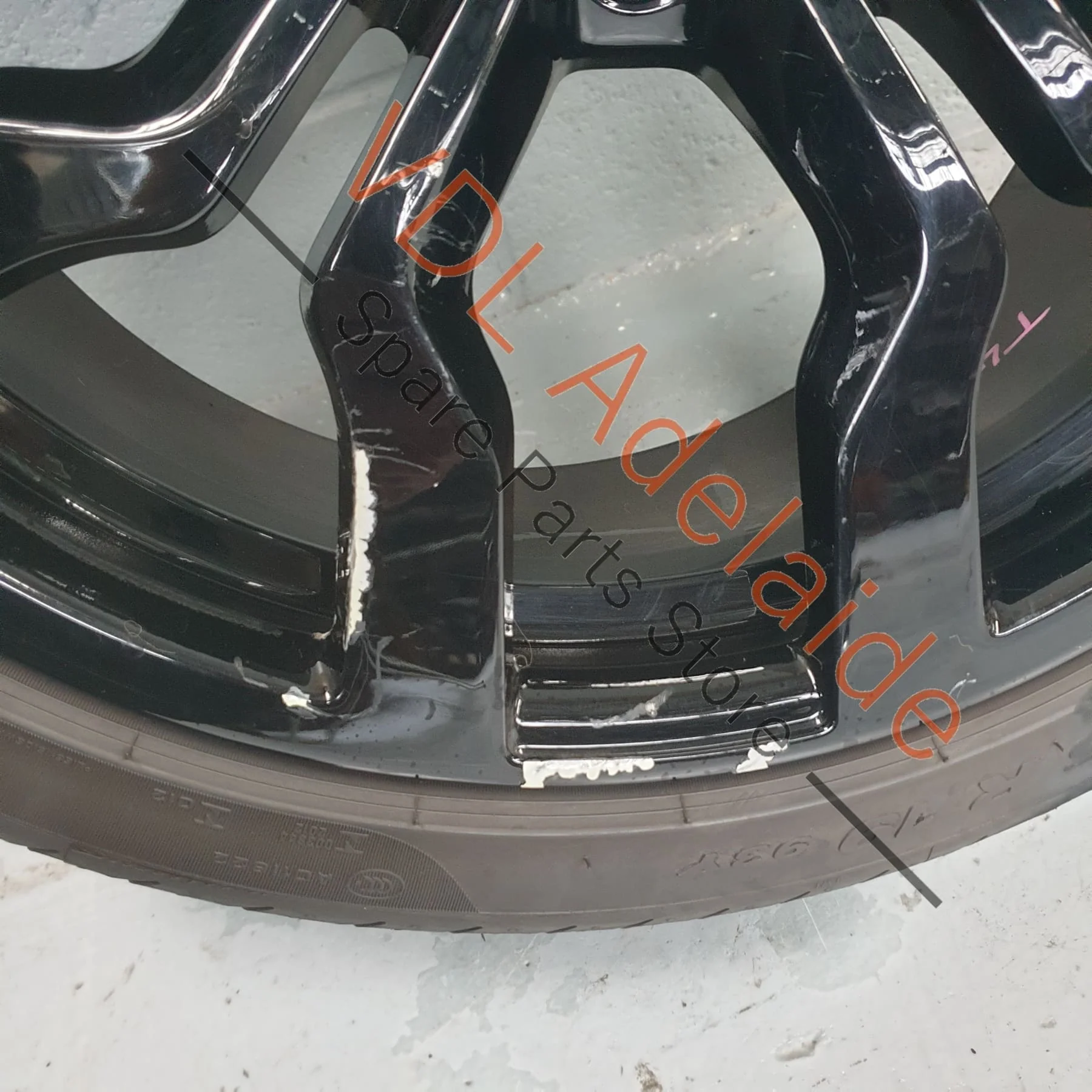 1x Audi R8 Genuine 19 x 11 Rear Alloy Wheel 10 Spoke Y Design Gloss Black 420601025AL - Image 3