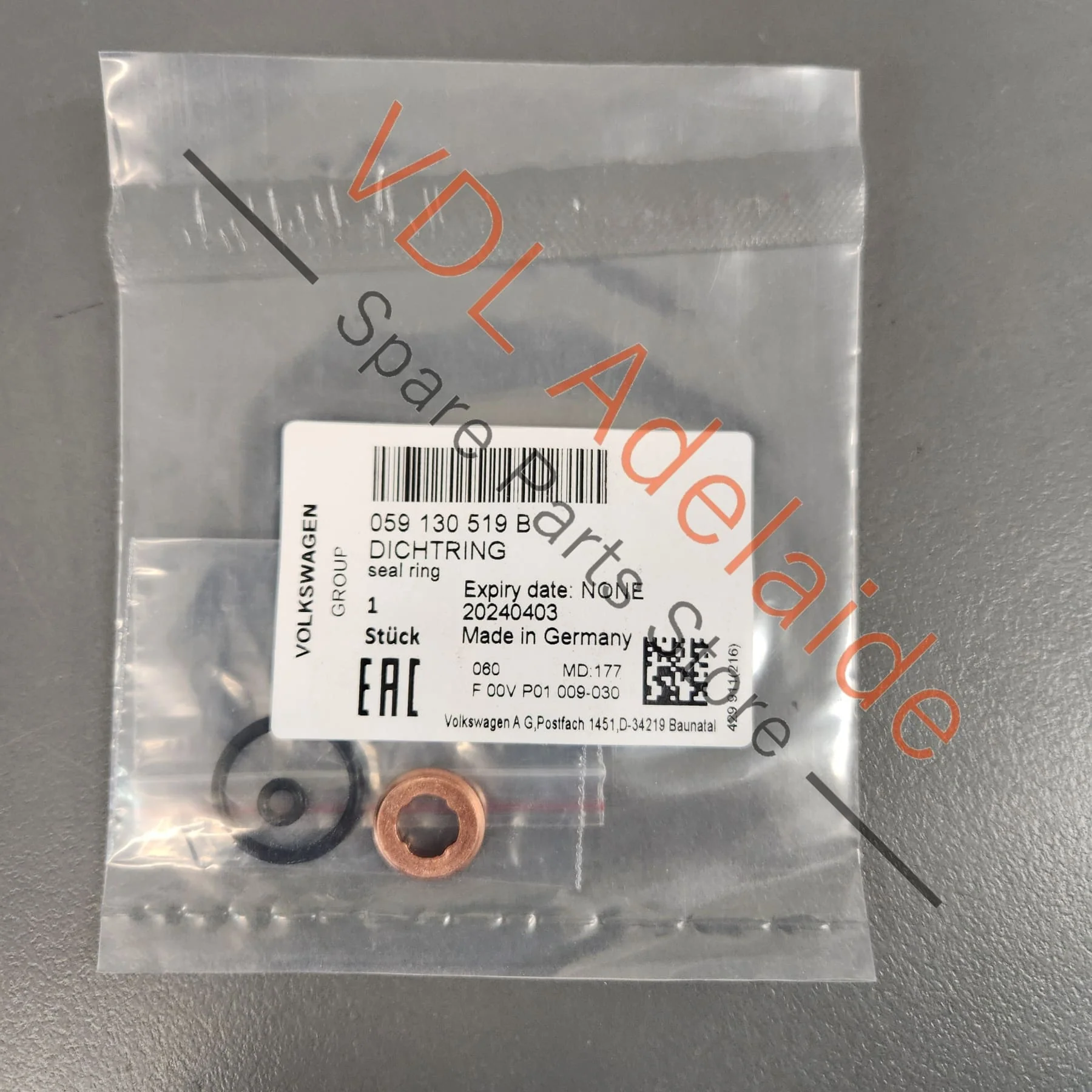 VW 1x Diesel Fuel Injector Seal Kit 059130519B WHT000884