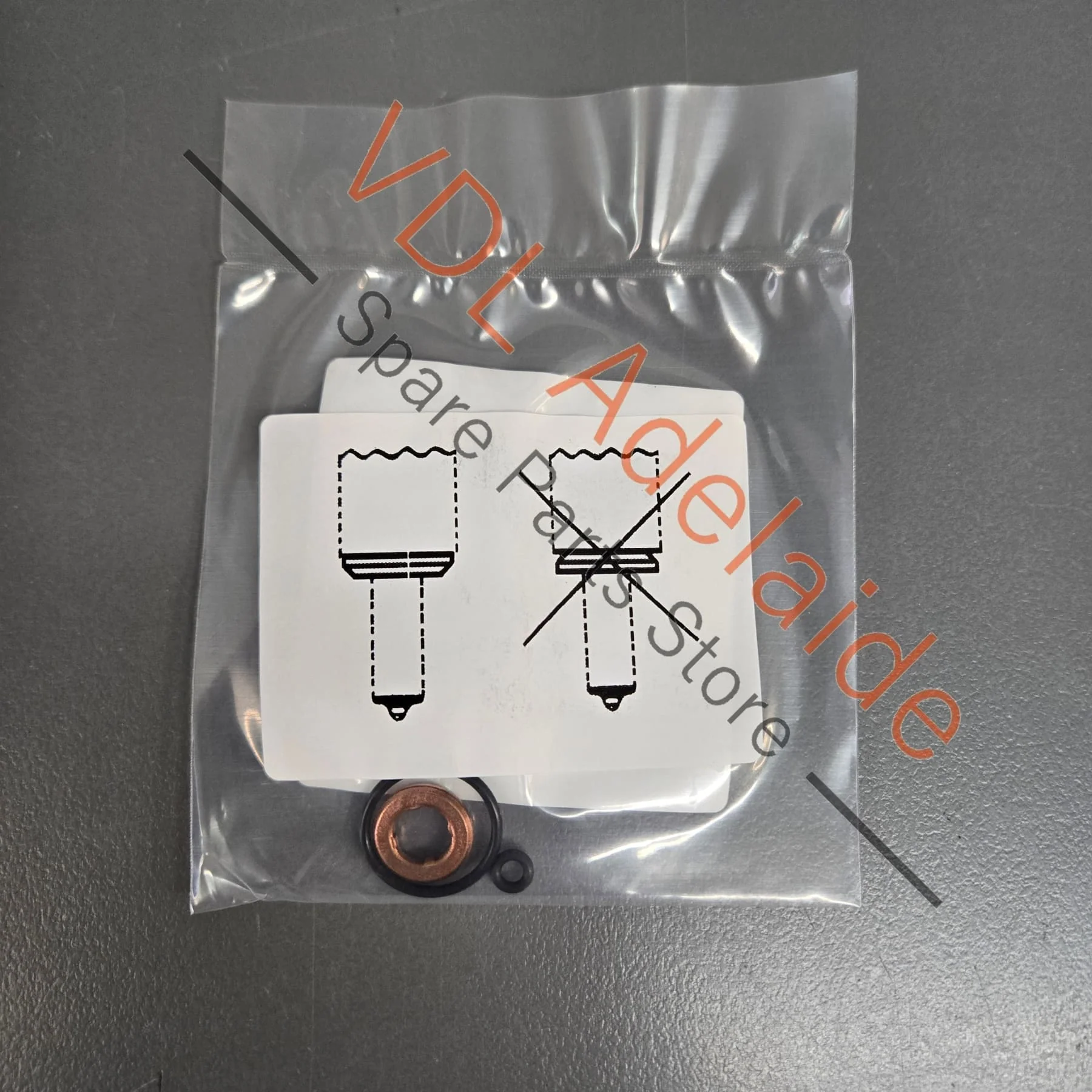 VW 1x Diesel Fuel Injector Seal Kit 059130519B WHT000884 - Image 3