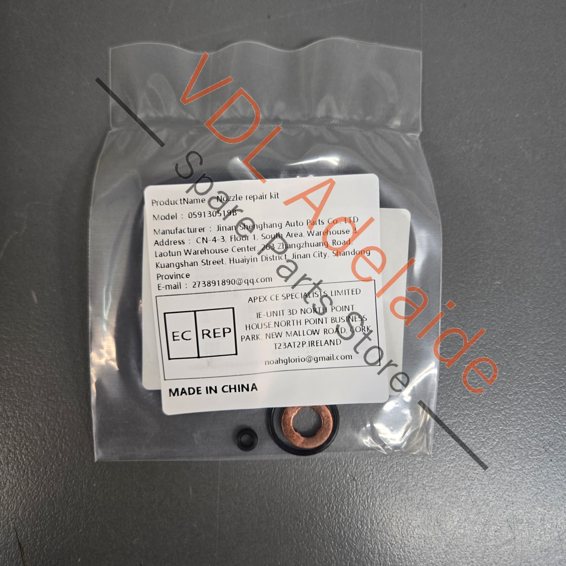 VW 1x Diesel Fuel Injector Seal Kit 059130519B WHT000884 - Image 4